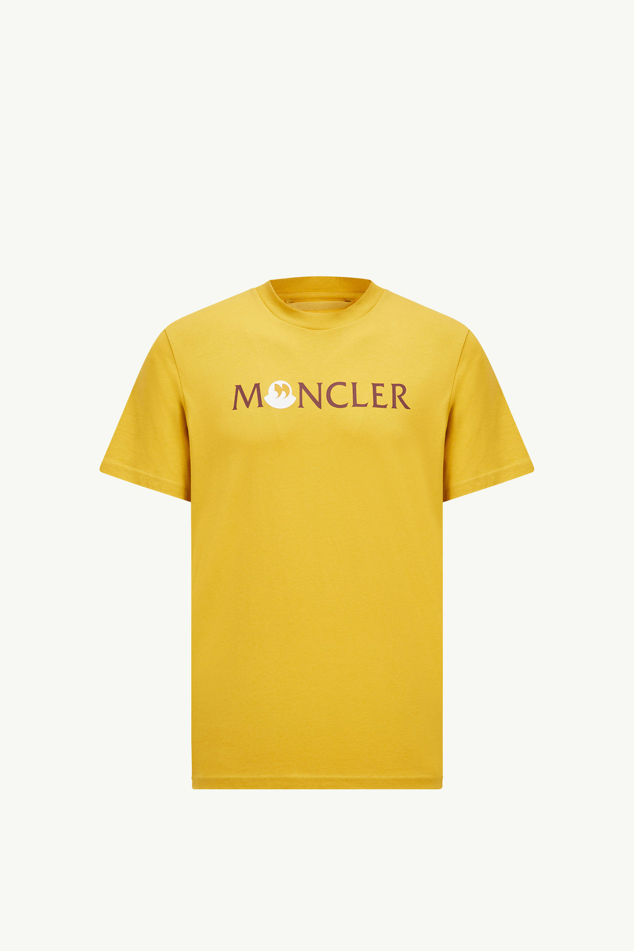 T-shirt in cotone con logo punteggiatura Uomo Giallo Moncler 2