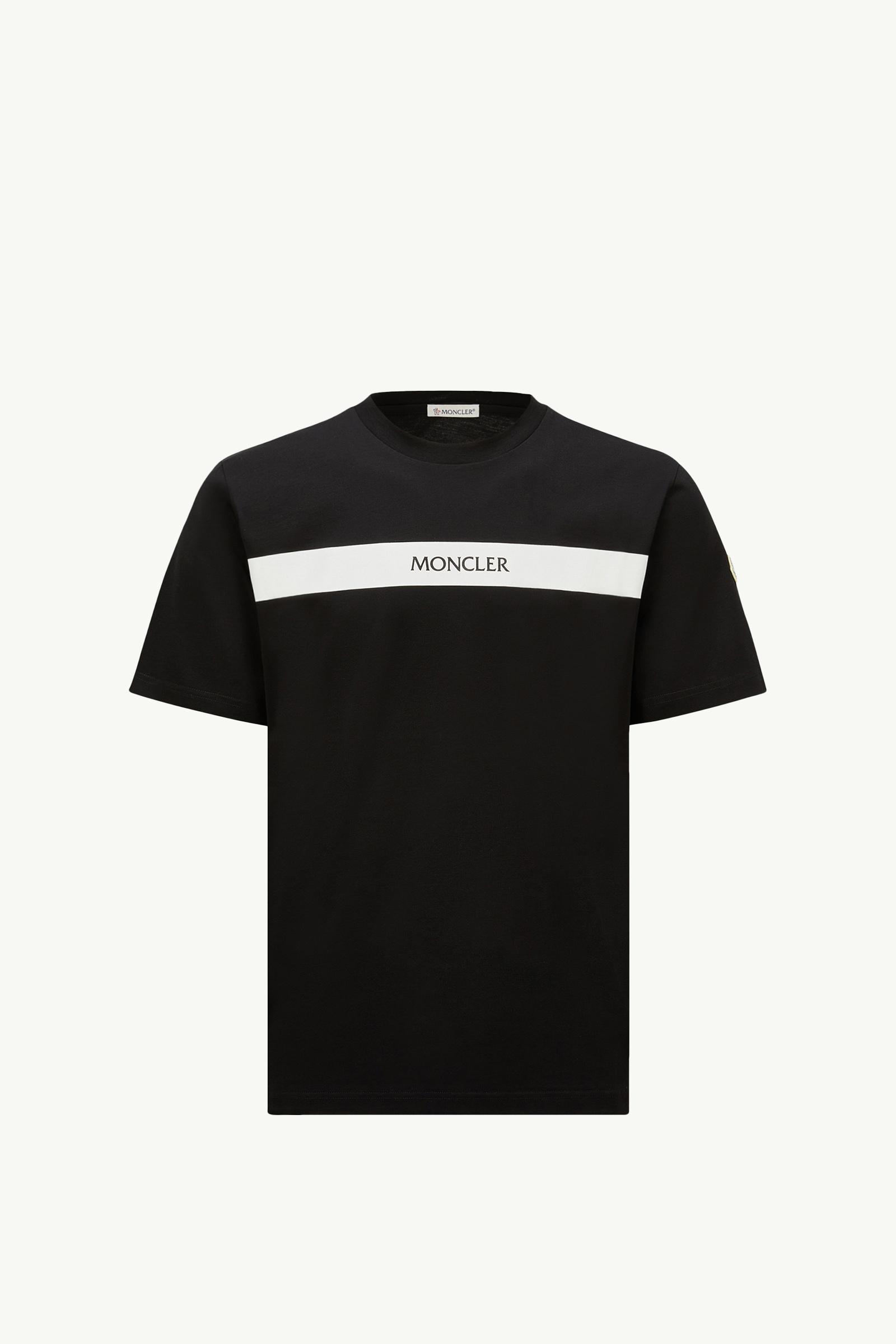 Black Double Collar Cotton T-Shirt - Polos & T-shirts for