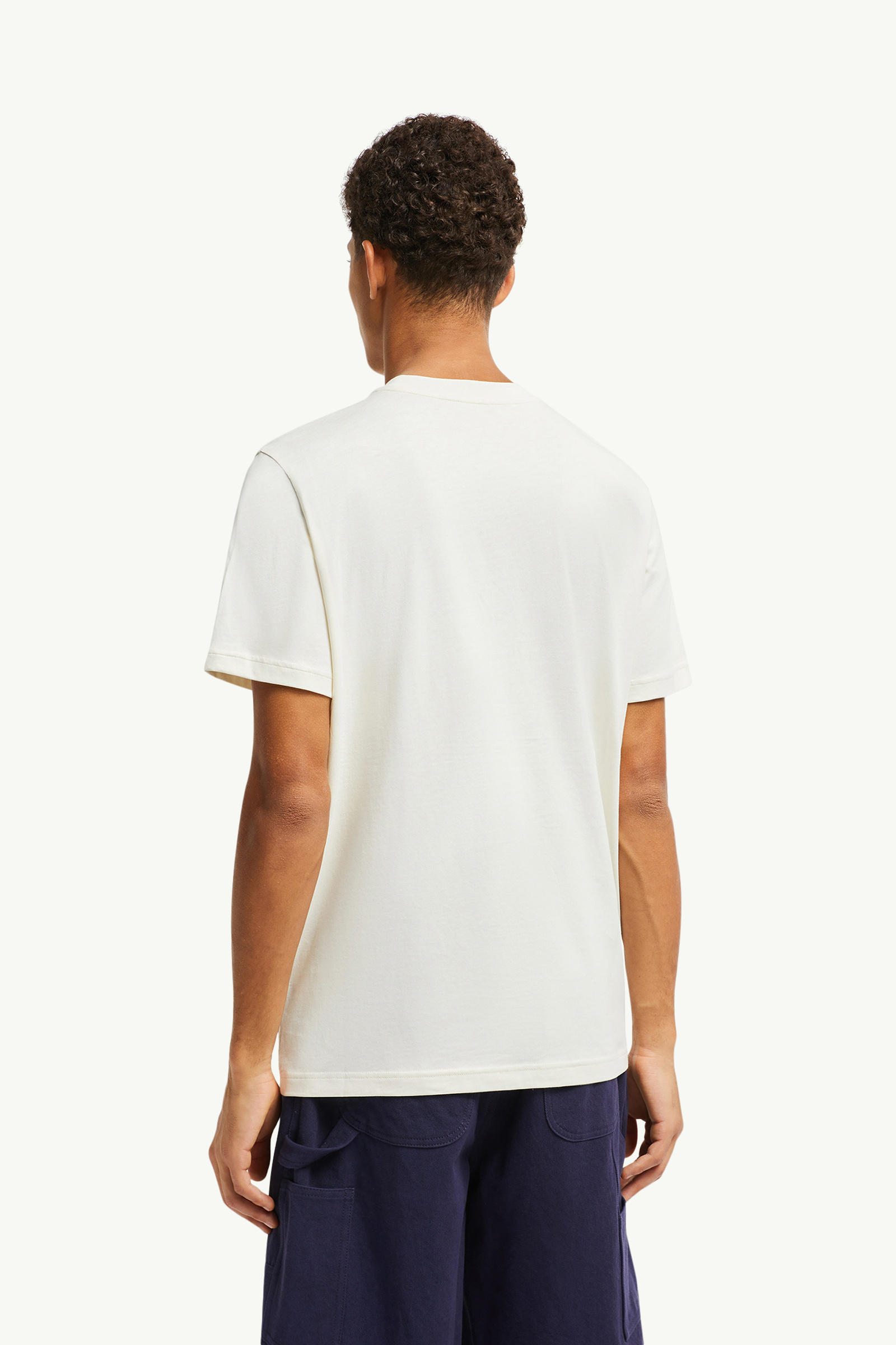 Embroidered Logo Cotton T-Shirt Men White Moncler 4