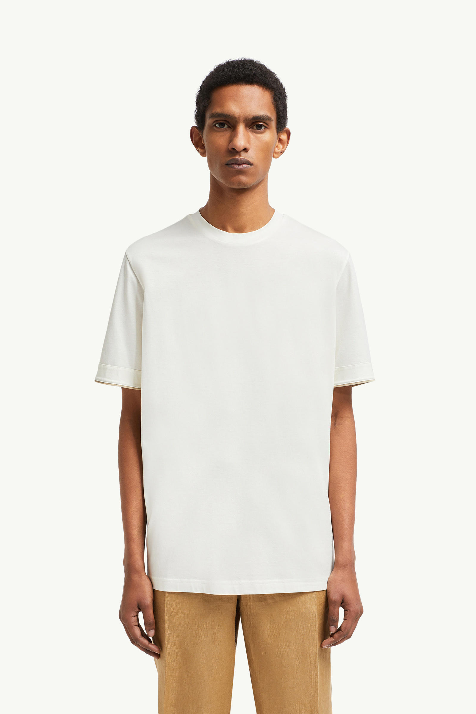 Cotton T-Shirt Men White Moncler 3