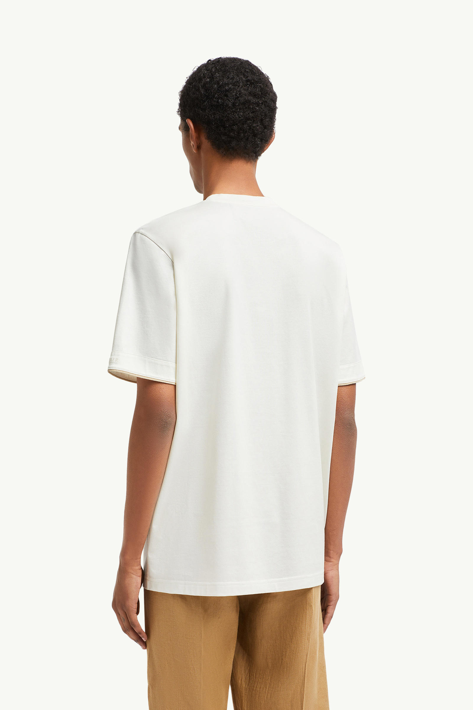 Cotton T-Shirt Men White Moncler 4