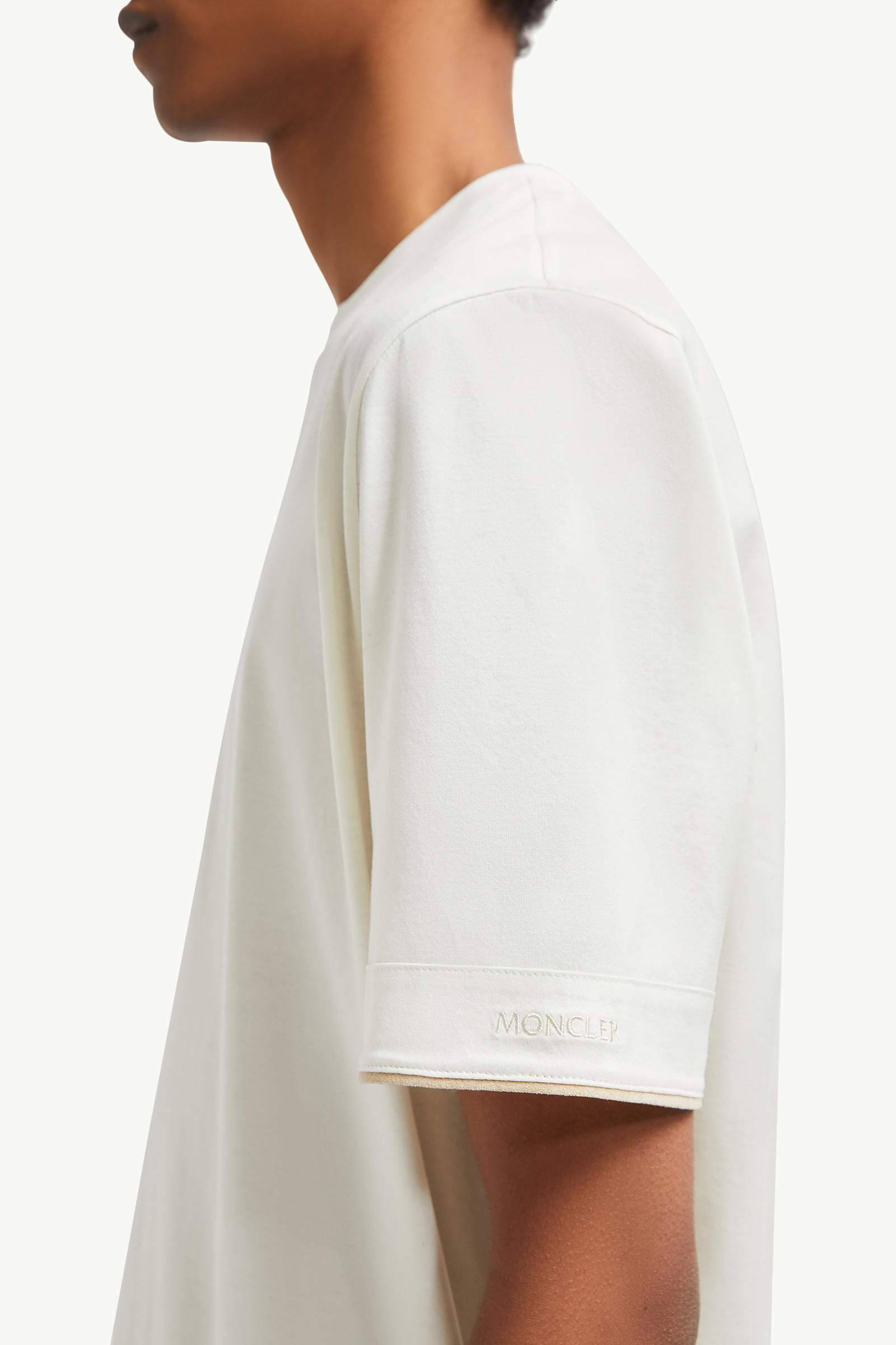 Cotton T-Shirt Men White Moncler 5