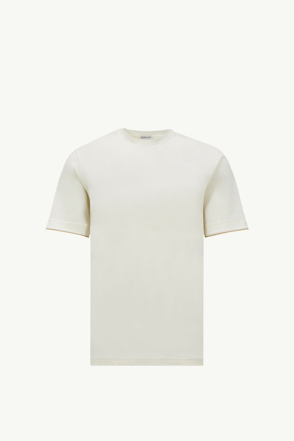 Cotton T-Shirt Men White Moncler 2