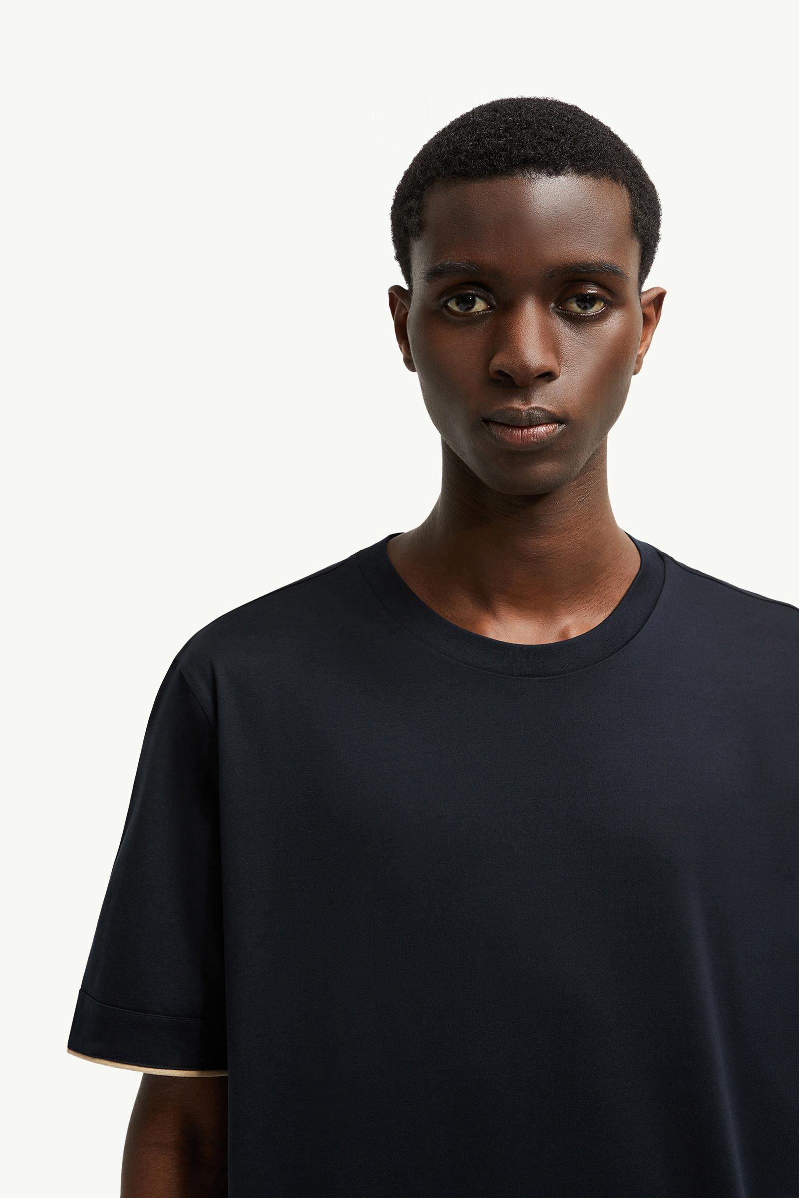T-shirt in cotone Uomo Blu Navy Moncler 1