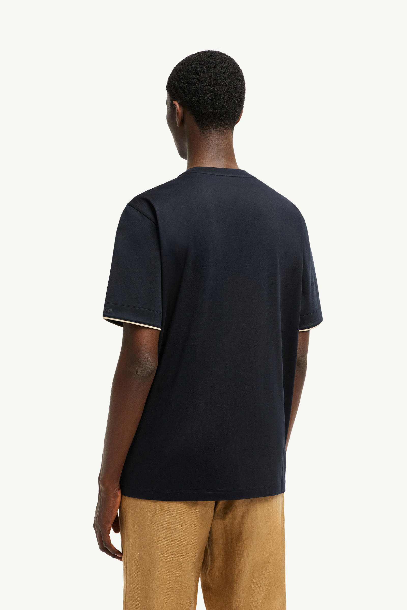 T-shirt in cotone Uomo Blu Navy Moncler 4