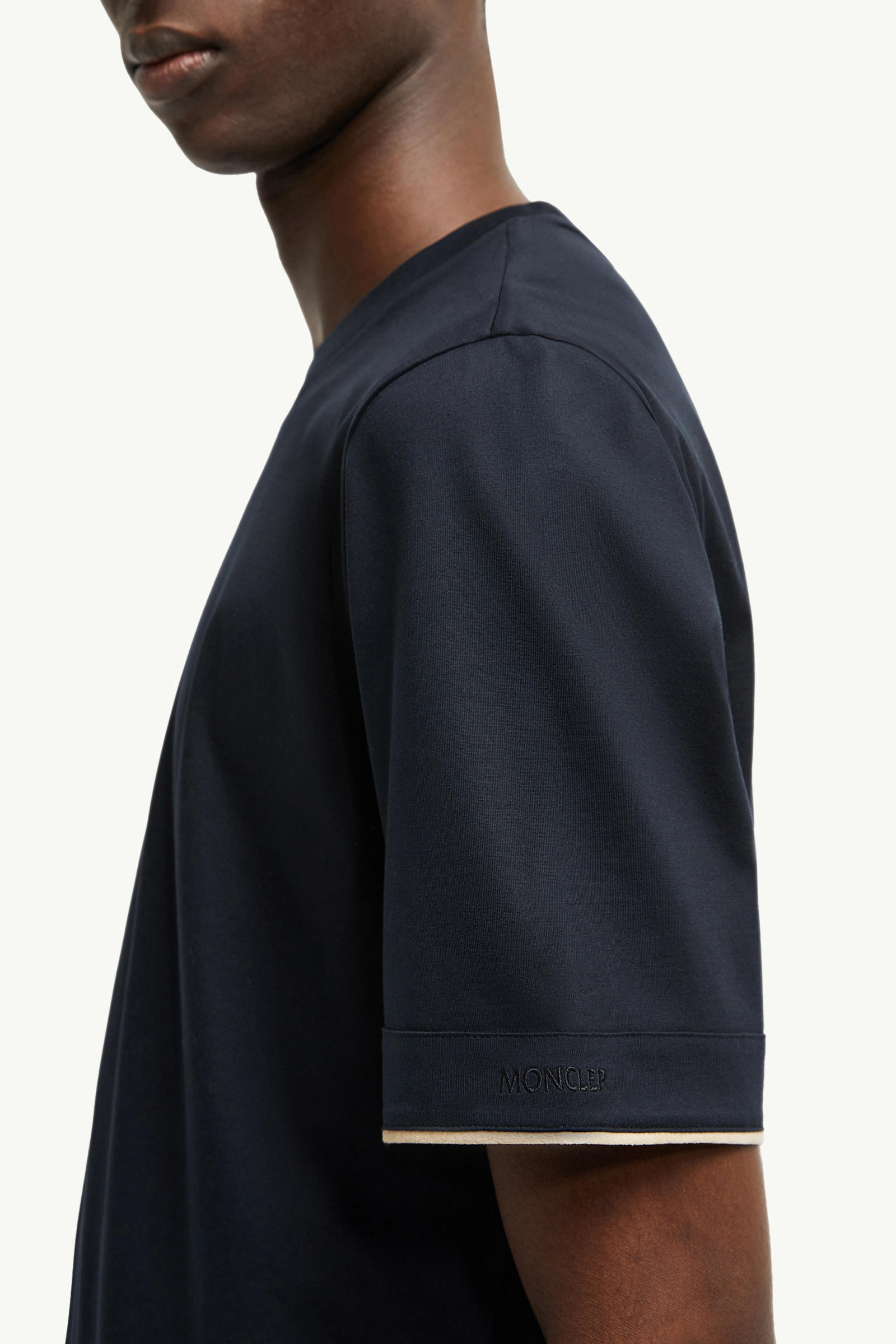 T-shirt in cotone Uomo Blu Navy Moncler 5