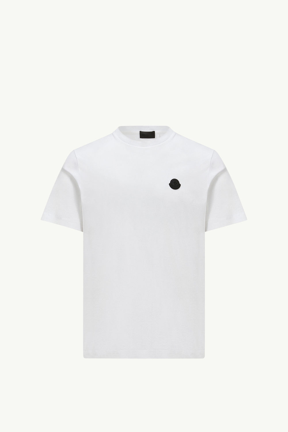 Vertical Back Logo Cotton T-Shirt Men Optical White Moncler 2