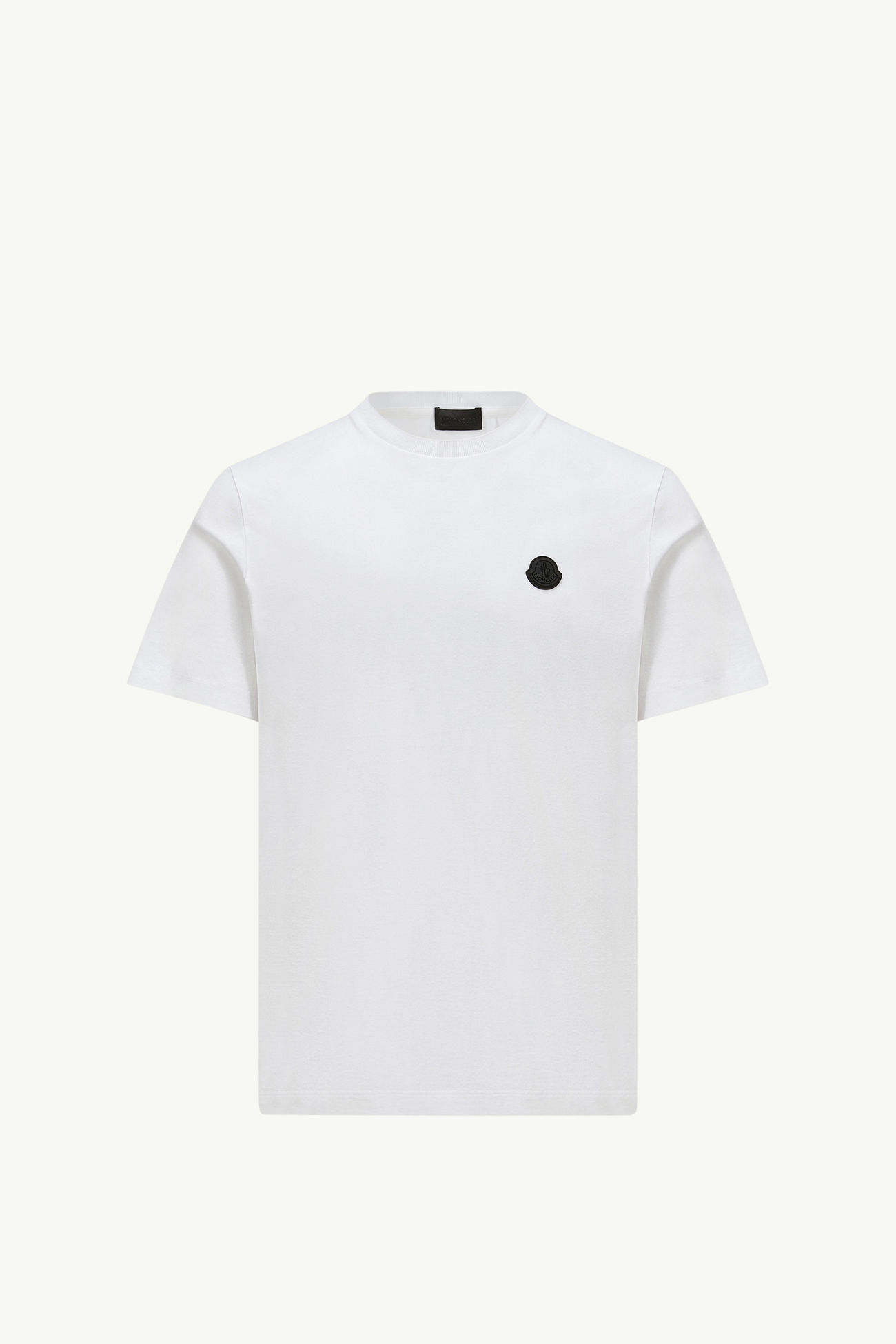 Vertical Back Logo Cotton T-Shirt Men Optical White Moncler 2