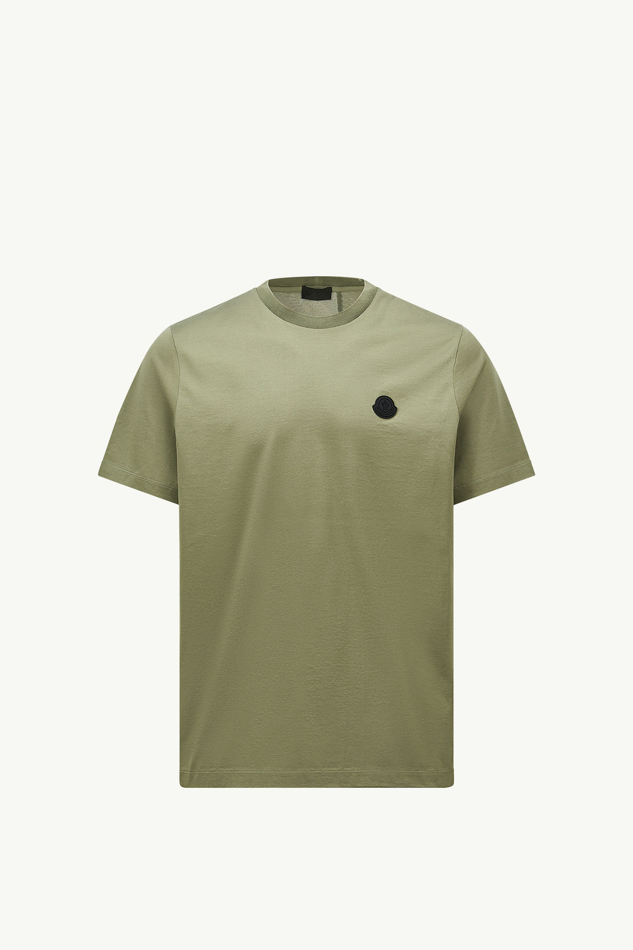 T-shirt en coton à logo vertical Hommes Vert Sauge Moncler 2