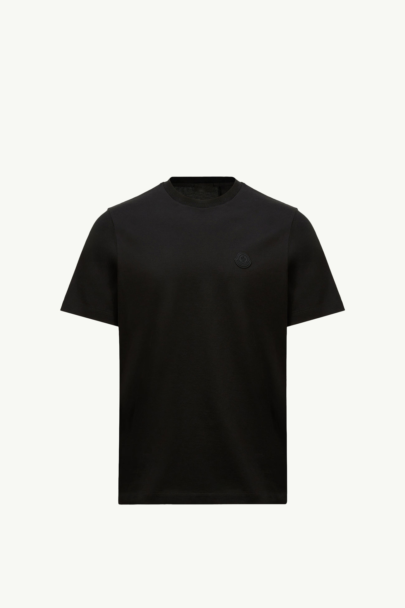 T-shirt en coton à logo vertical Hommes Noir Moncler 2