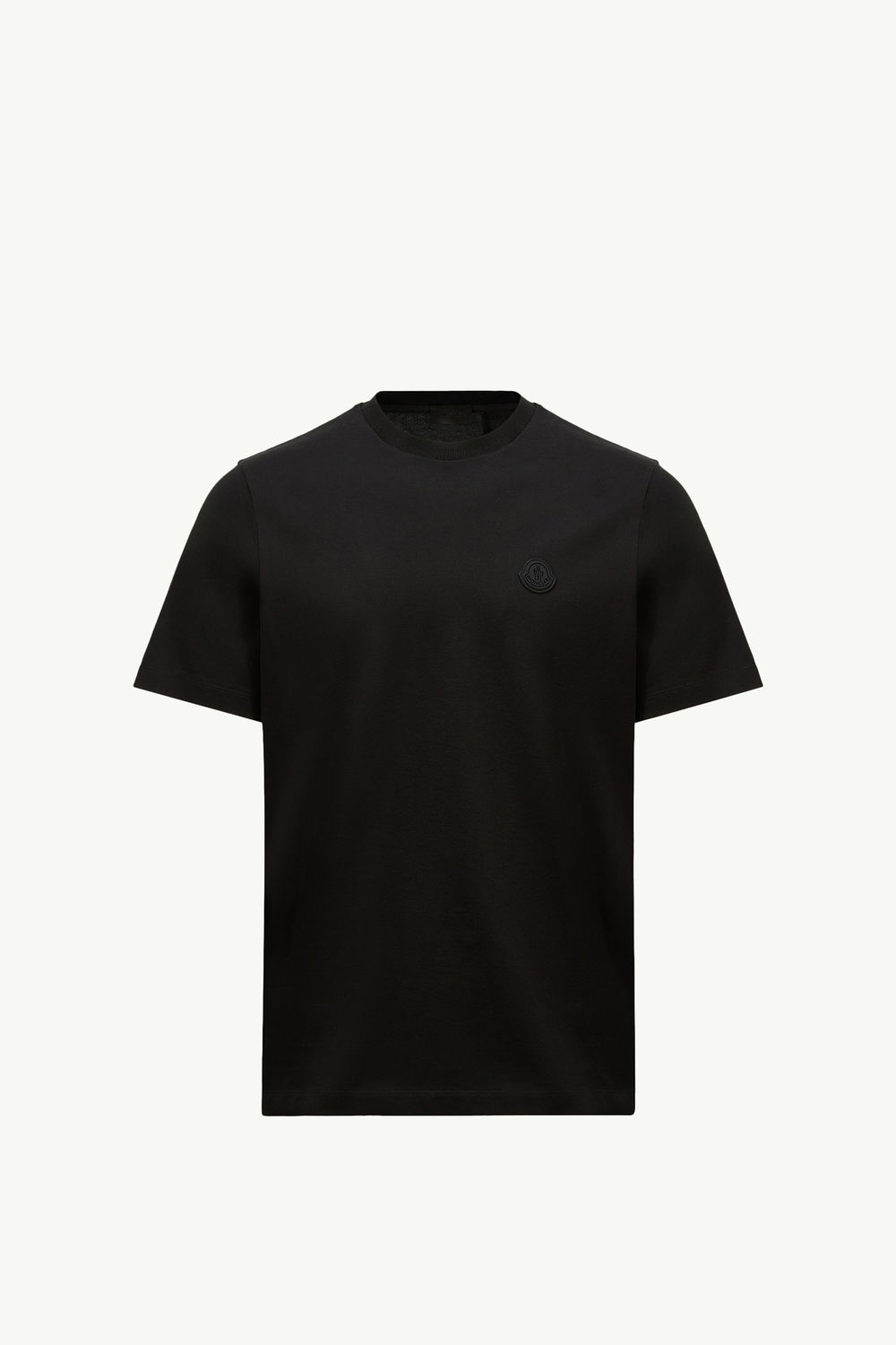 Vertical Back Logo Cotton T-Shirt Men Black Moncler 2