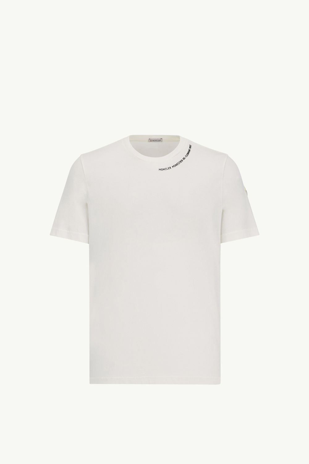 Embossed Logo Cotton T-Shirt Men White Moncler 2