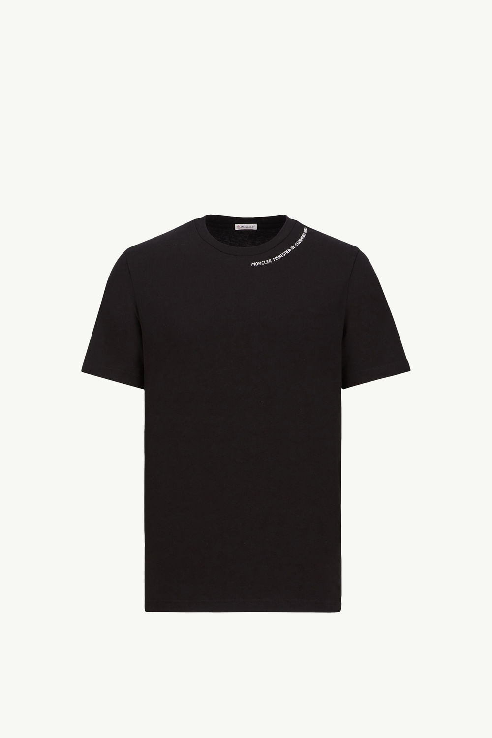 T-shirt en coton à logo embossé Hommes Noir Moncler 2