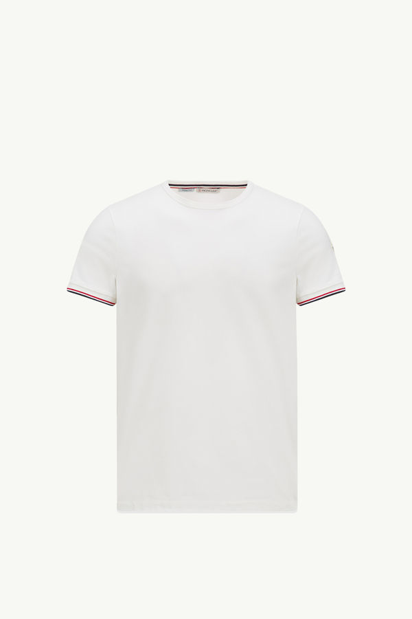 Tricolor-Trimmed Cotton T-Shirt Men Off White Moncler 2