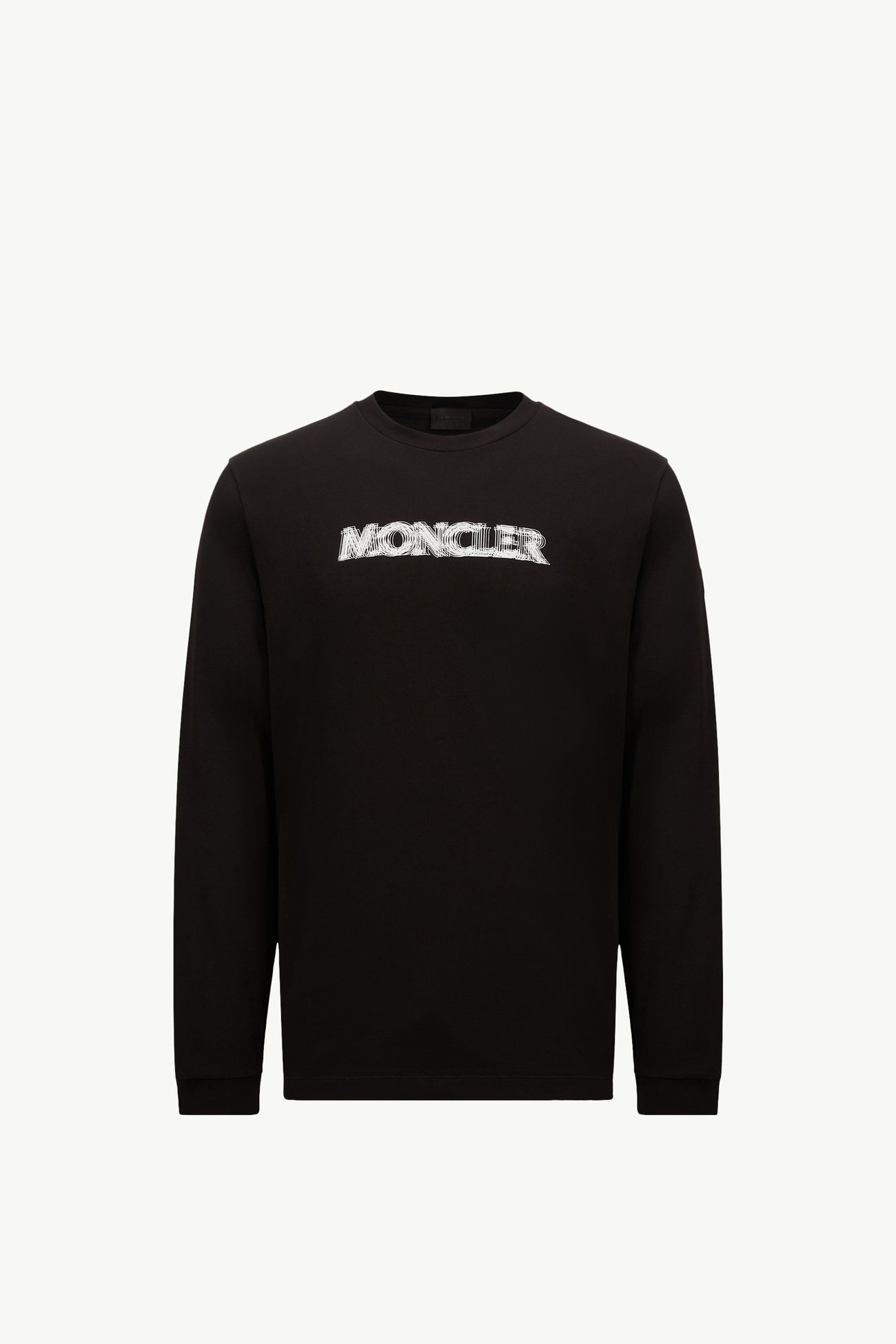 Blurred Logo Long Sleeve T-Shirt Men Black Moncler 2