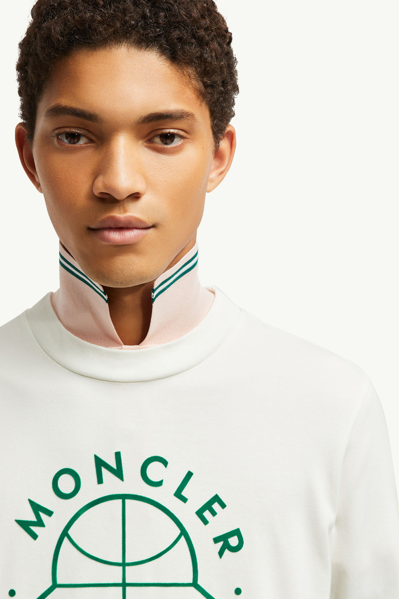 Basketball Logo Long Sleeve T-Shirt Men White Moncler 1