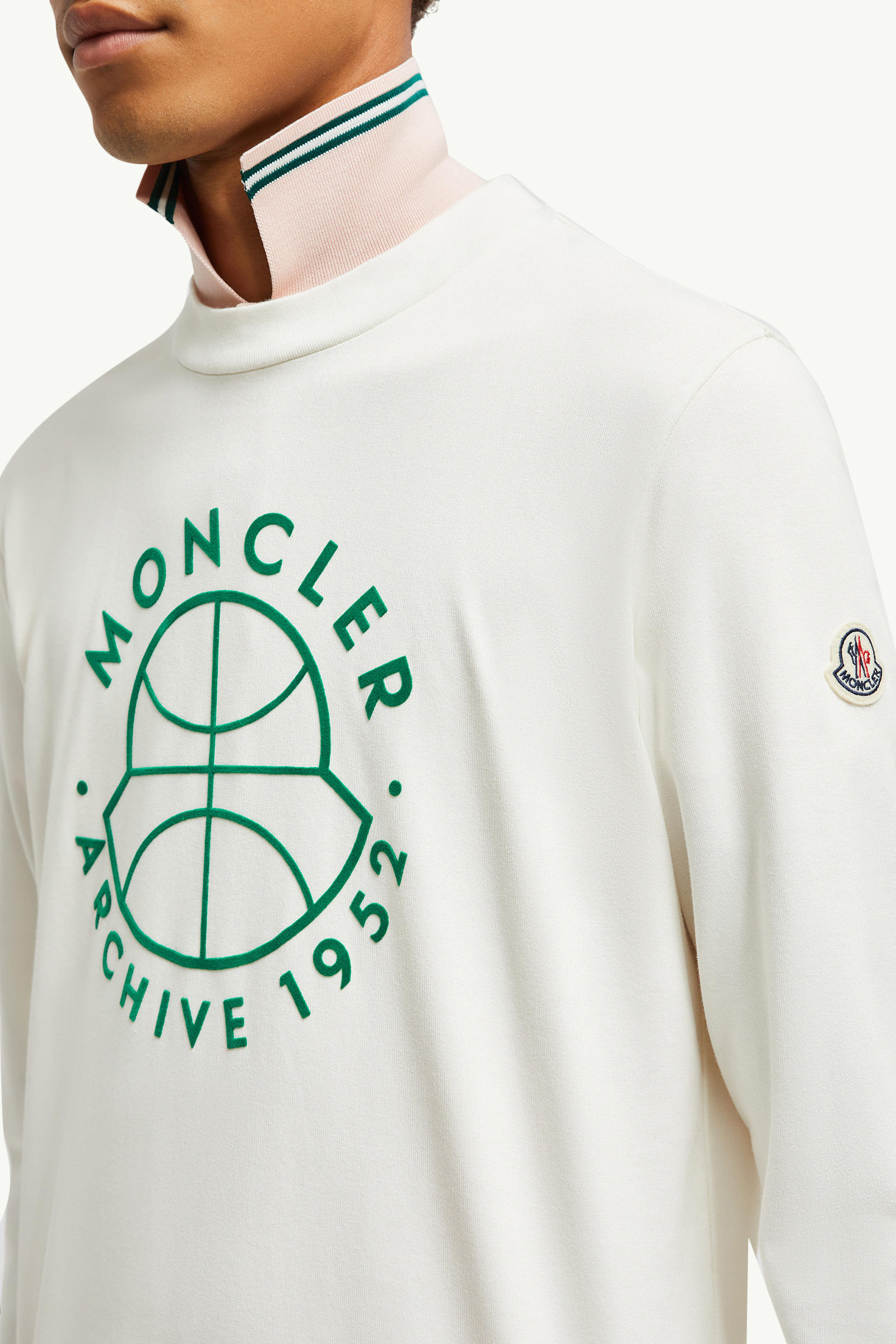 Basketball Logo Long Sleeve T-Shirt Men White Moncler 5
