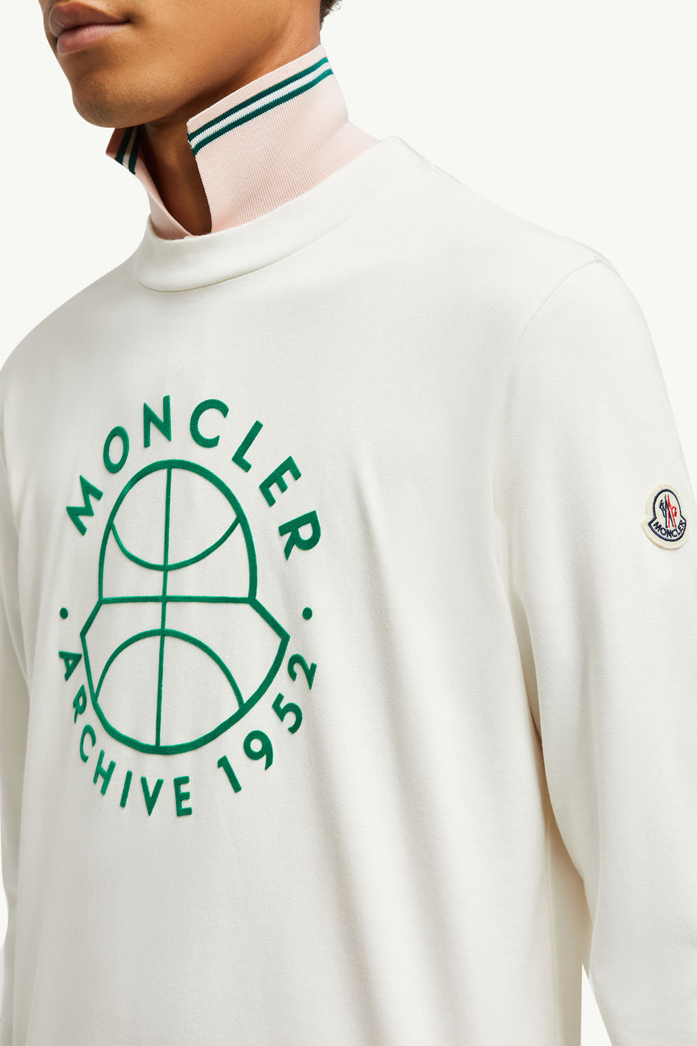 T-shirt à manches longues et logo ballon de basket Hommes Blanc Moncler 5