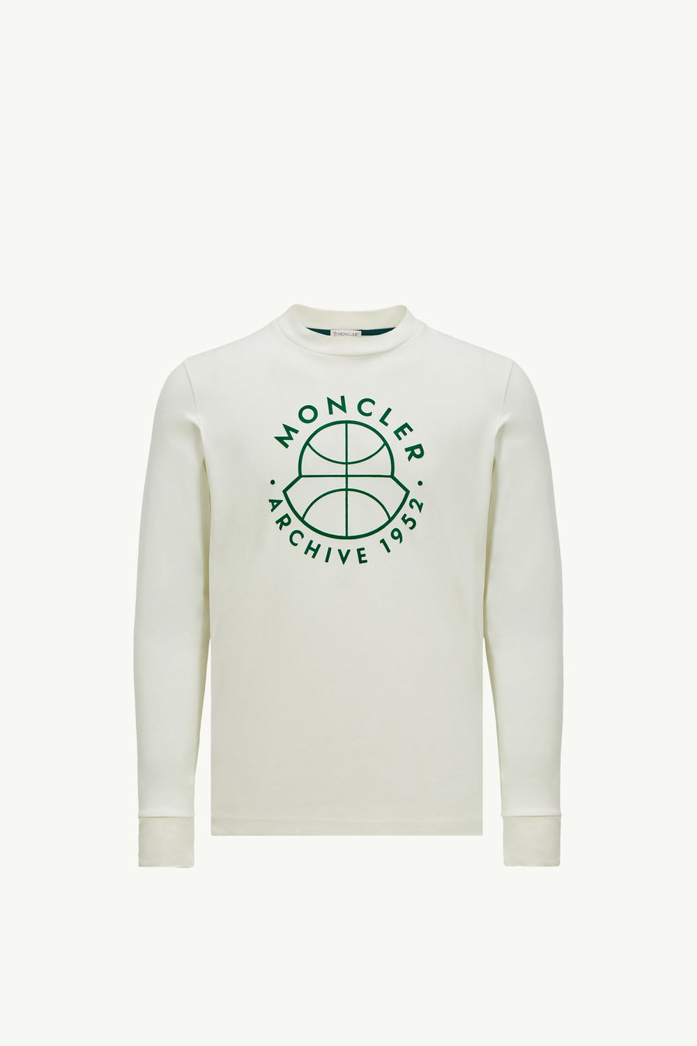 T-shirt à manches longues et logo ballon de basket Hommes Blanc Moncler 2