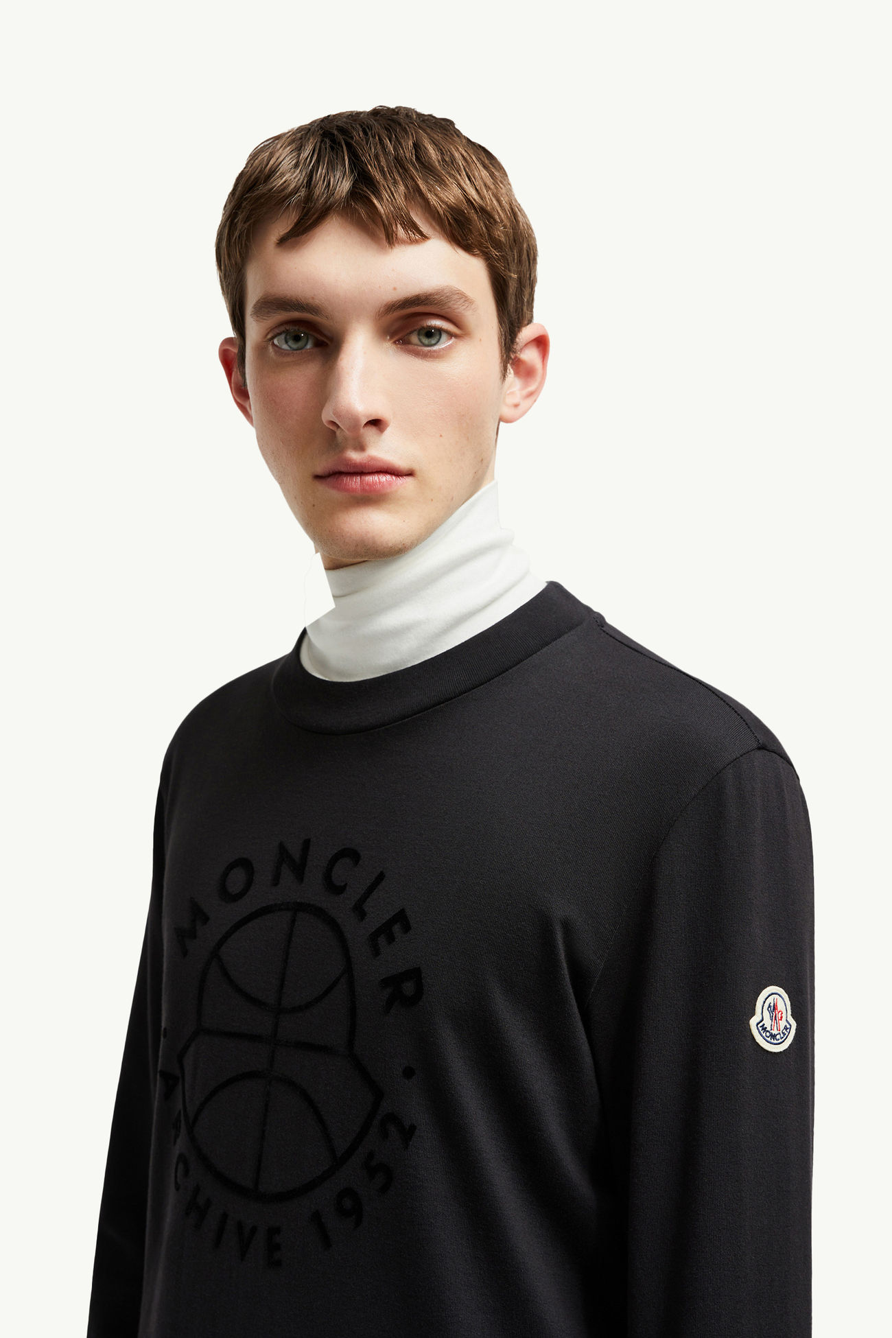 Basketball Logo Long Sleeve T-Shirt Men Black Moncler 1