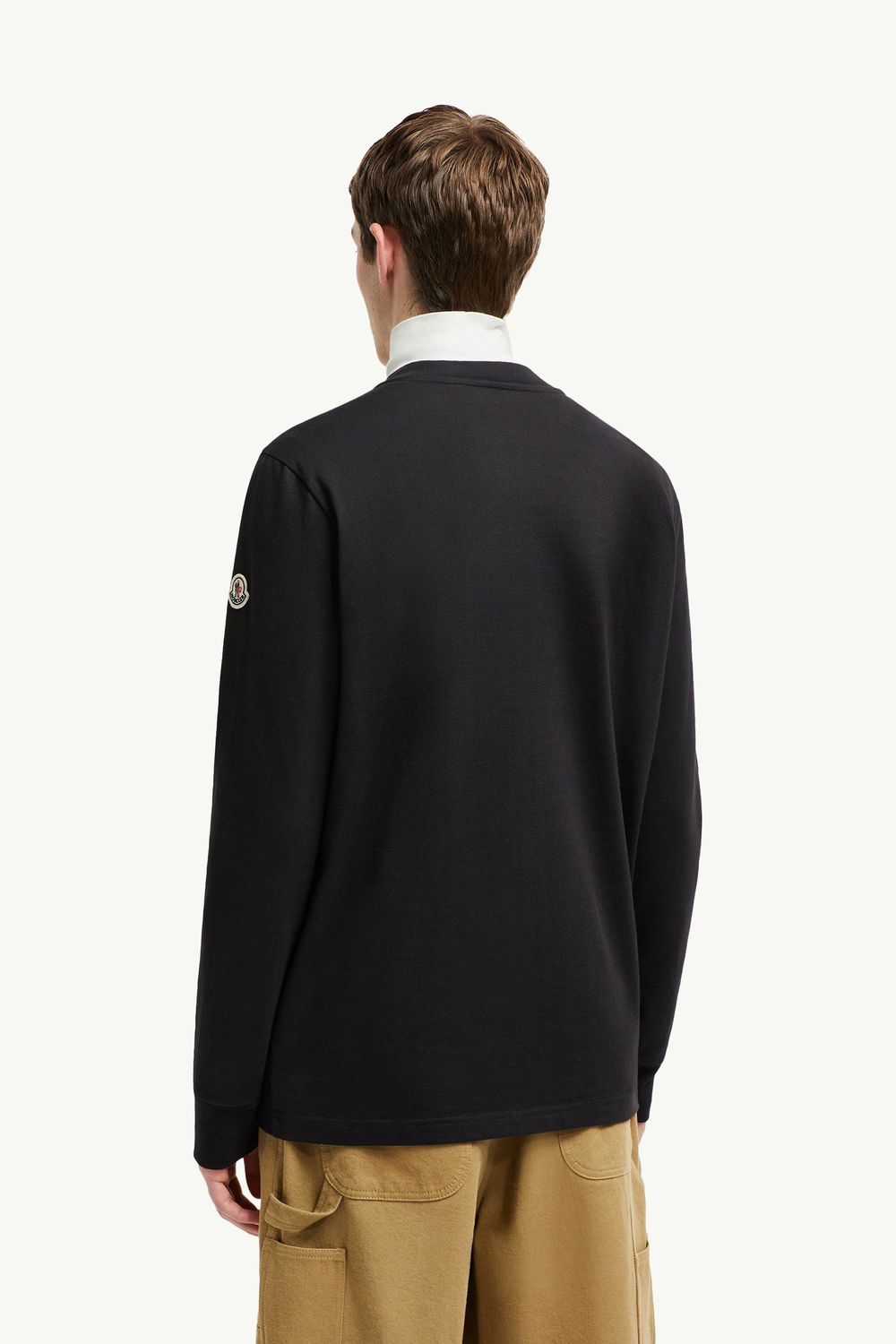 Basketball Logo Long Sleeve T-Shirt Men Black Moncler 4