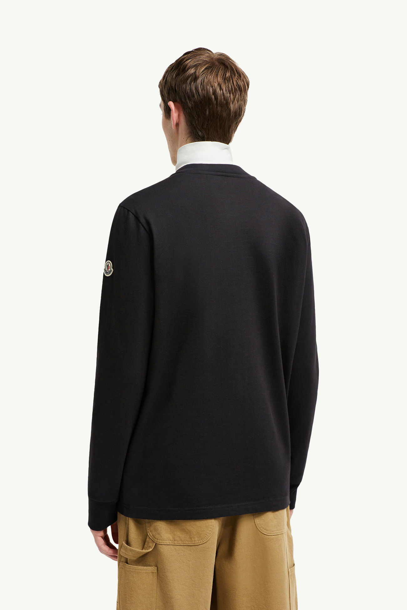 Basketball Logo Long Sleeve T-Shirt Men Black Moncler 4