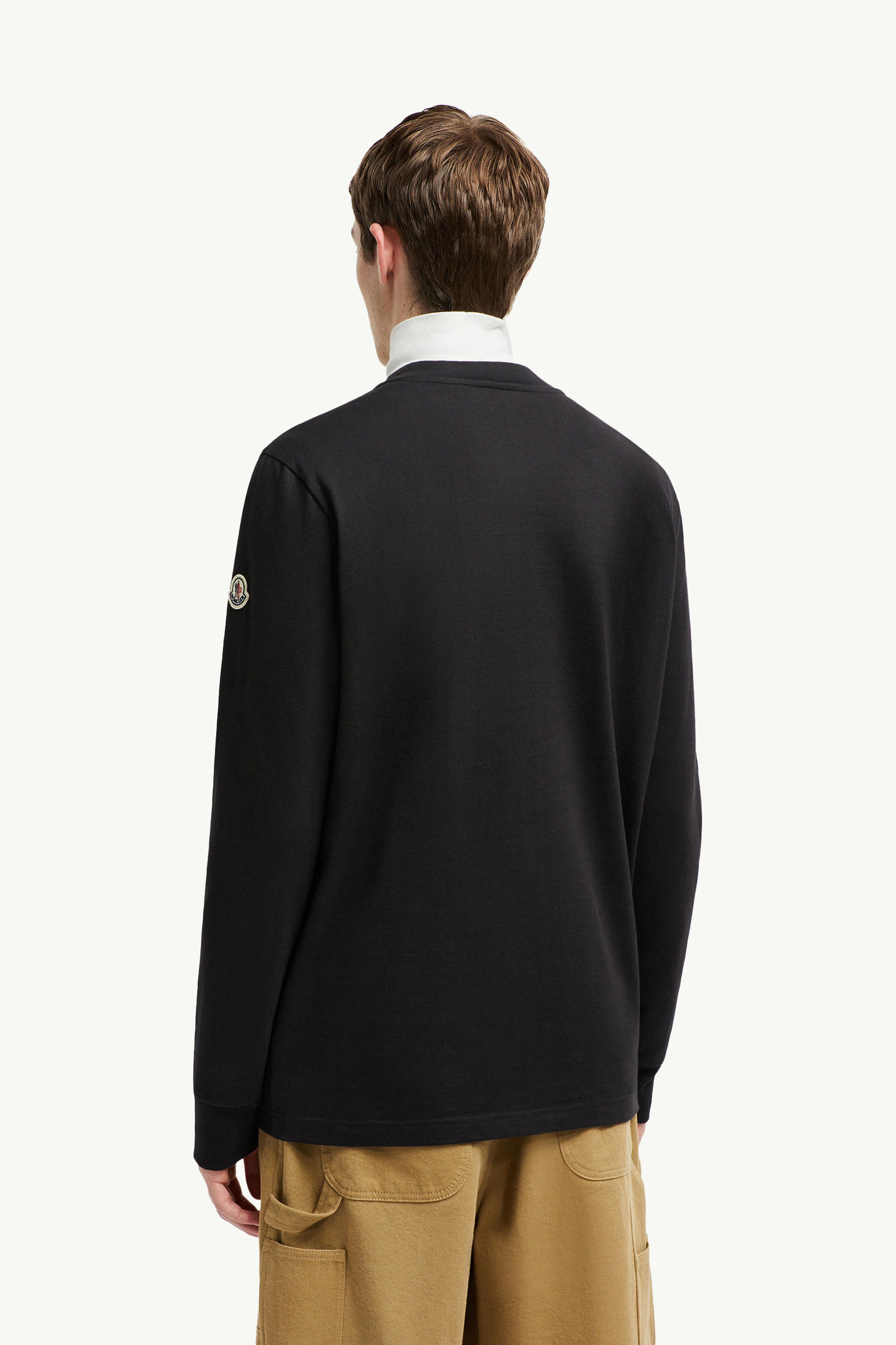 Basketball Logo Long Sleeve T-Shirt Men Black Moncler 4