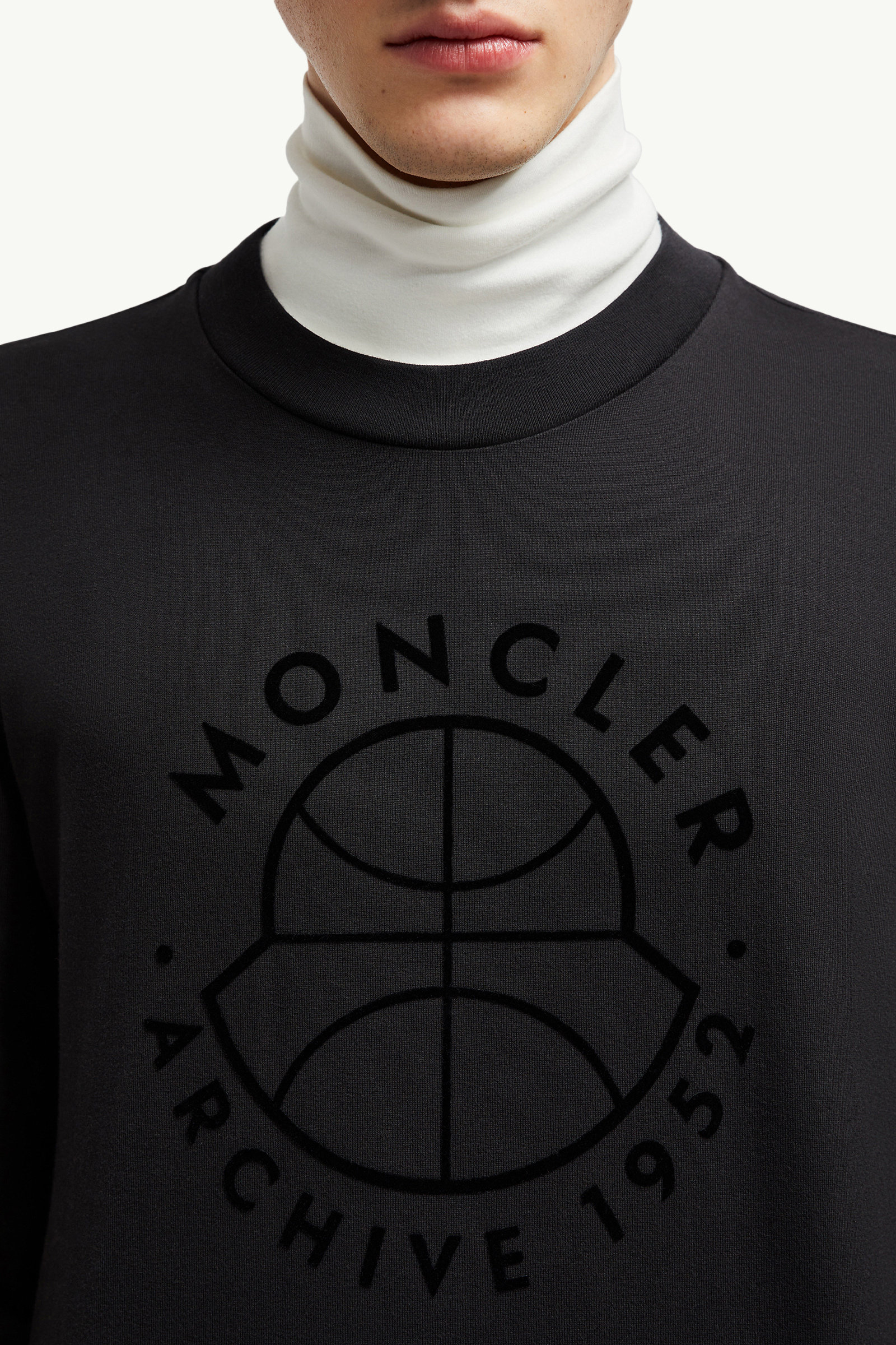 Langärmeliges T-Shirt mit Basketball-Logo Herren Schwarz Moncler 5