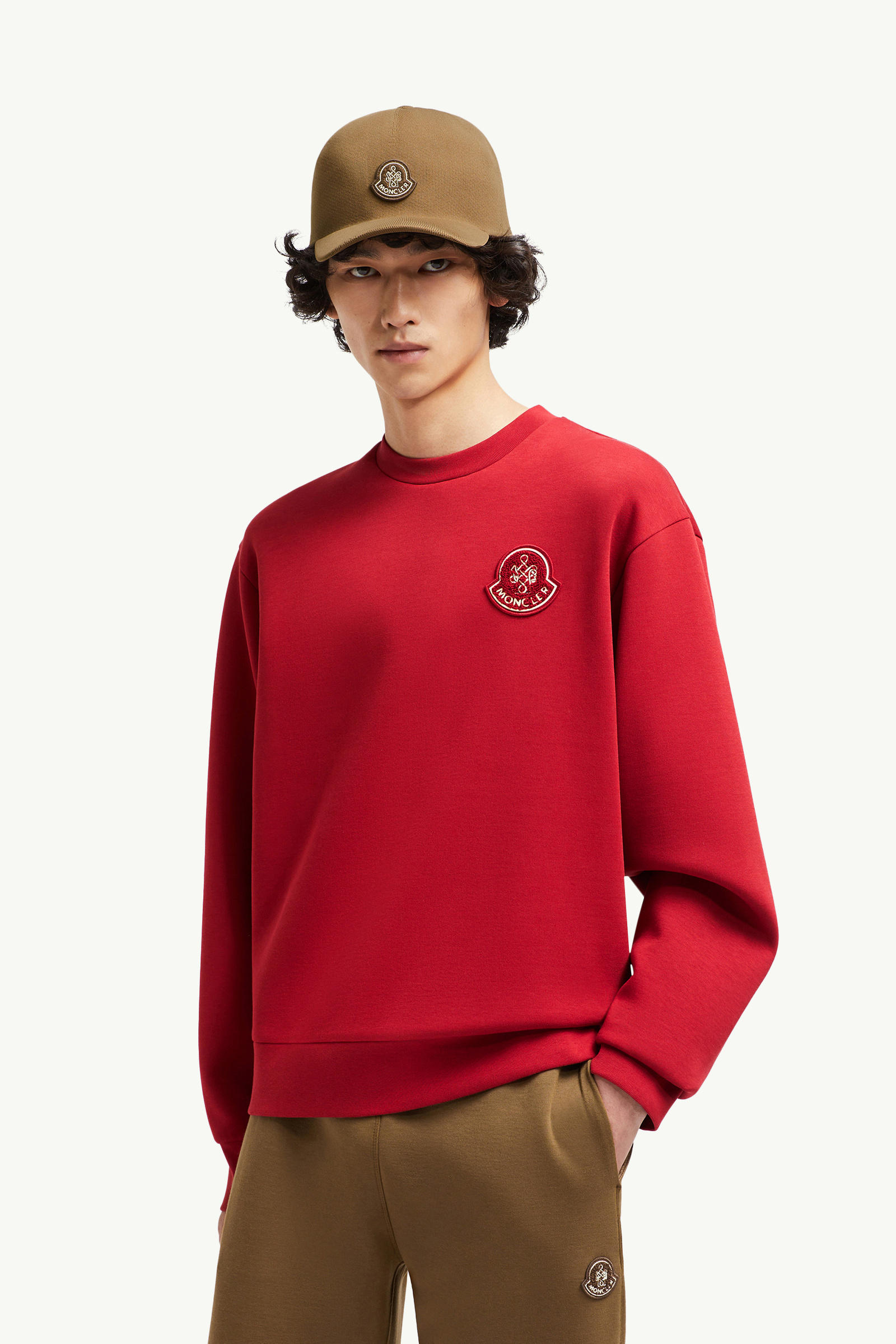Year of the Snake Patch Neoprene Sweatshirt Men Red Moncler 0
