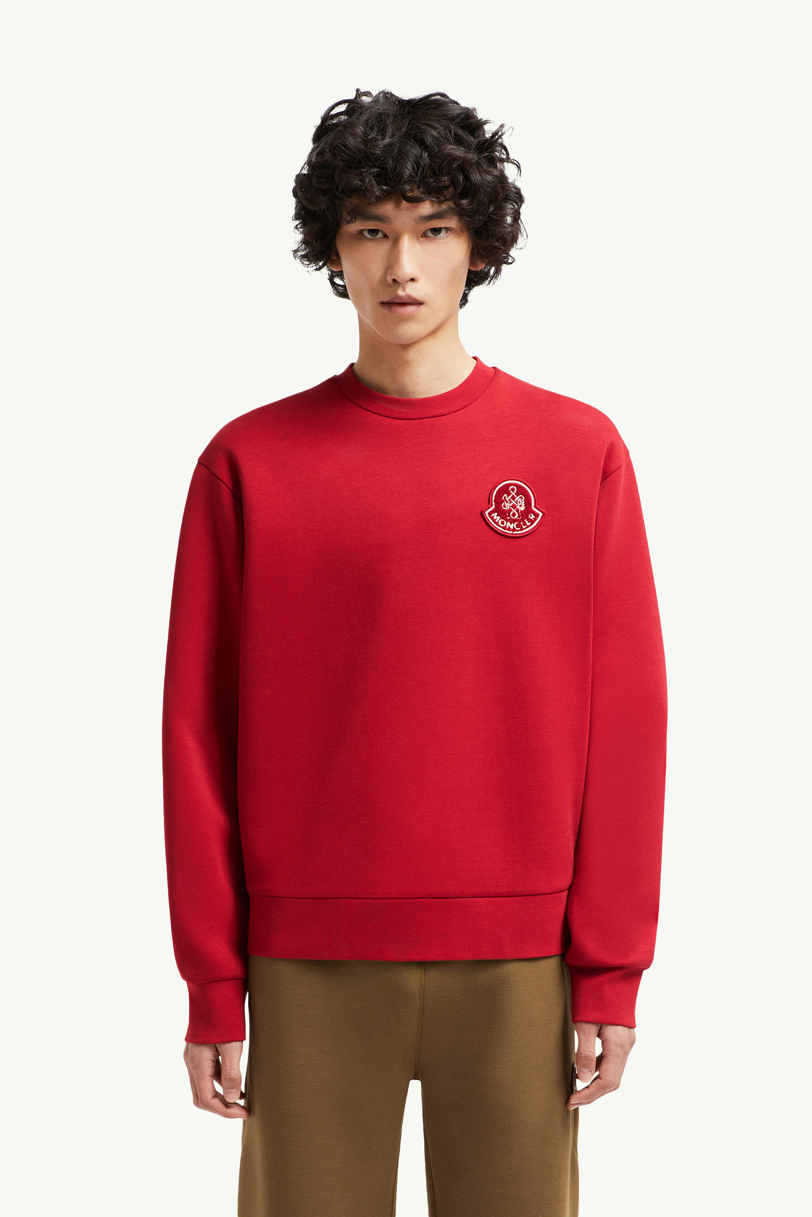 Year of the Snake Patch Neoprene Sweatshirt Men Red Moncler 3