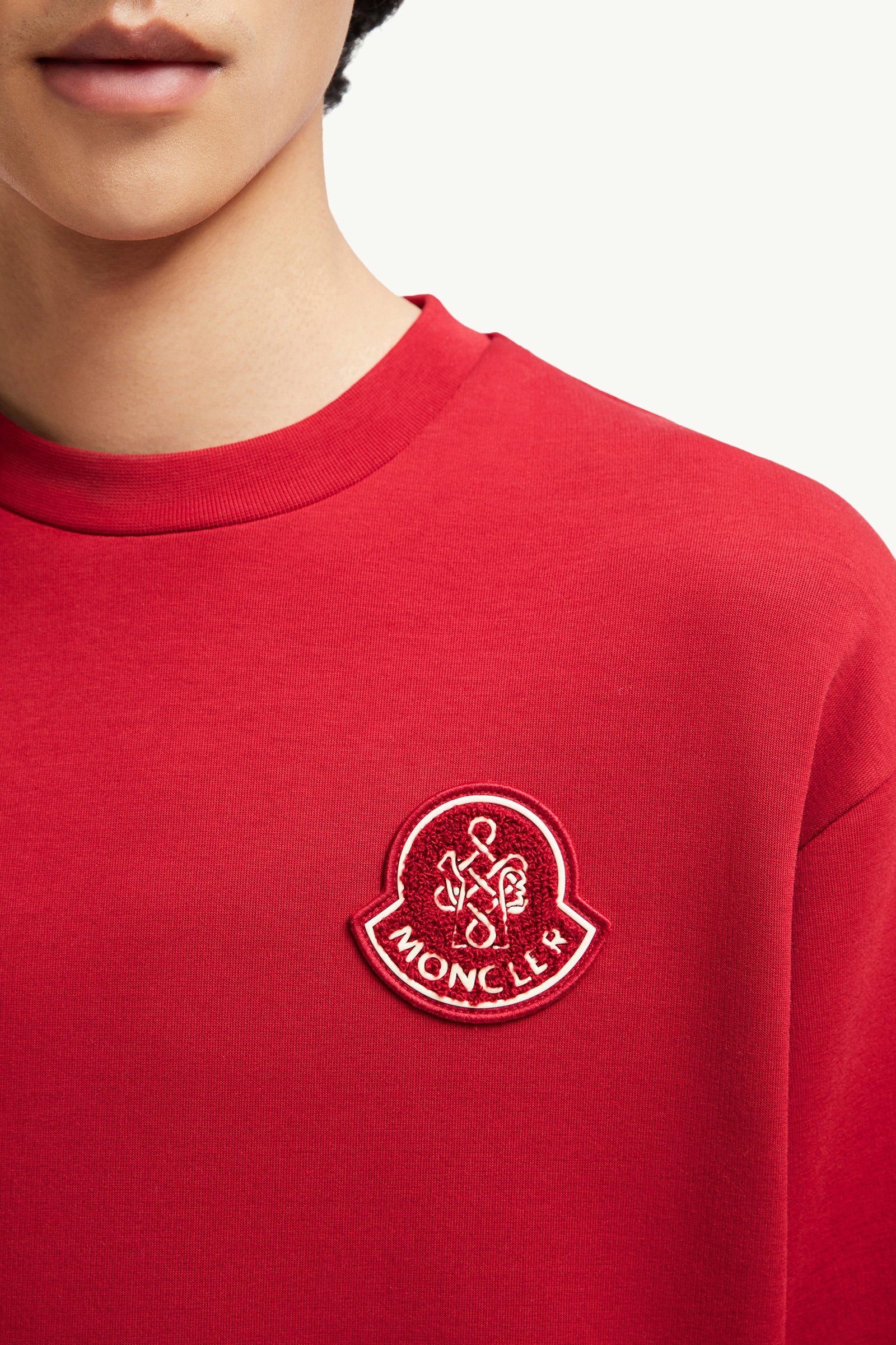 Year of the Snake Patch Neoprene Sweatshirt Men Red Moncler 5