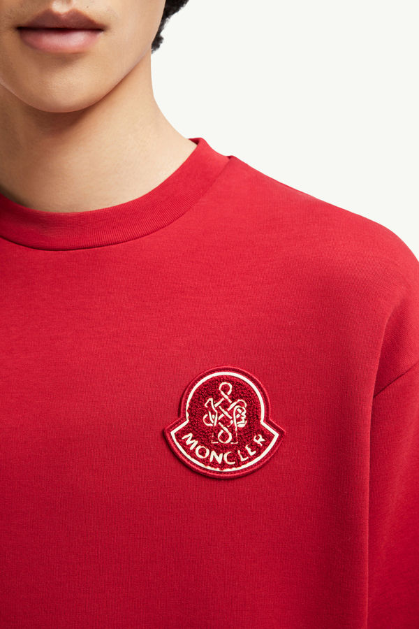 Year of the Snake Sweatshirt aus Neopren mit Aufnäher Herren Rot Moncler 5