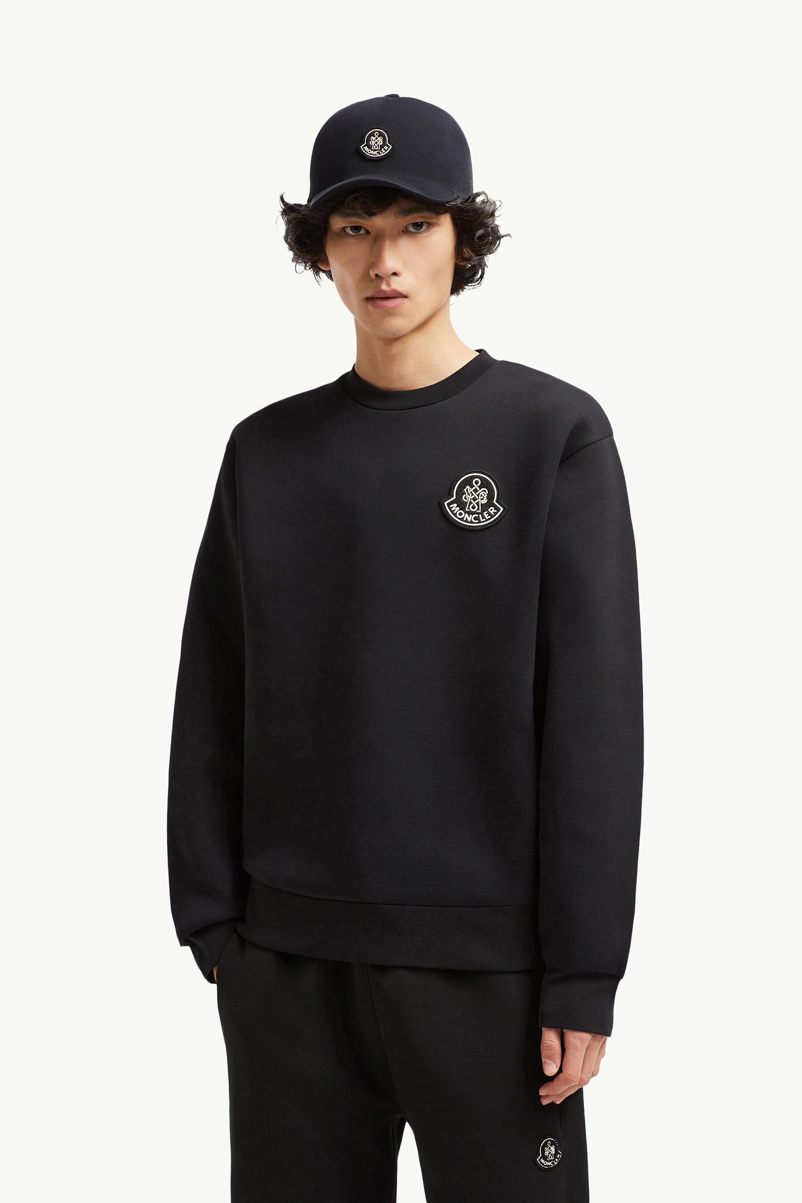 Sweat en néoprène à empiècement année du Serpent Hommes Noir Moncler 0
