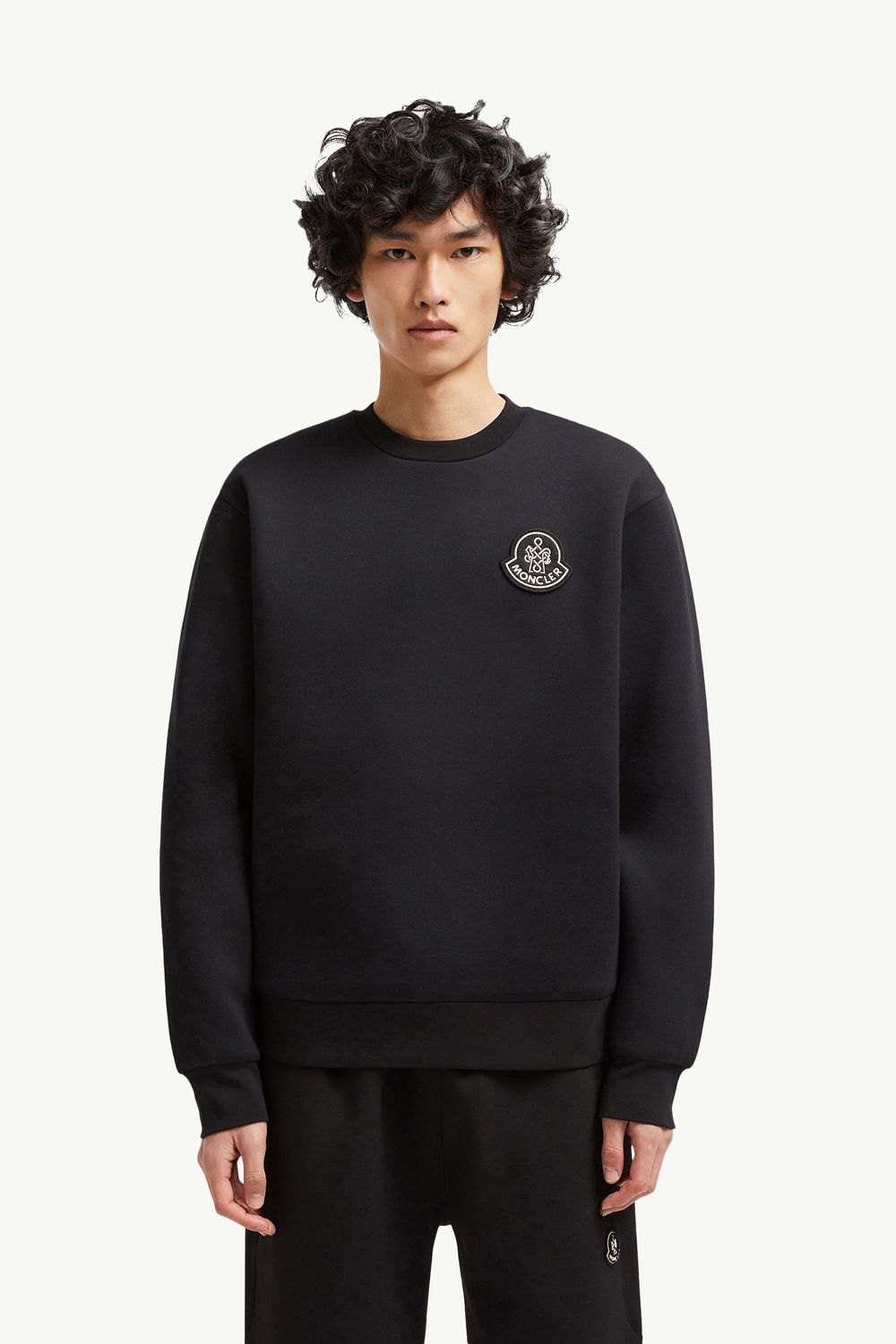 Year of the Snake Patch Neoprene Sweatshirt Men Black Moncler 3