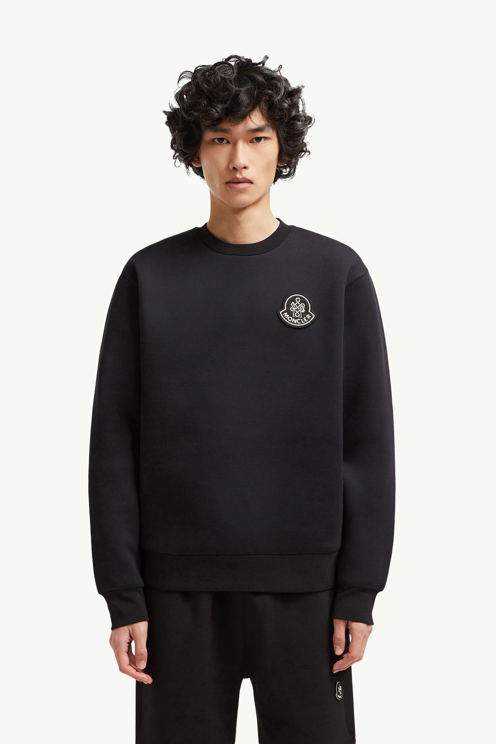 Year of the Snake Patch Neoprene Sweatshirt Men Black Moncler 3