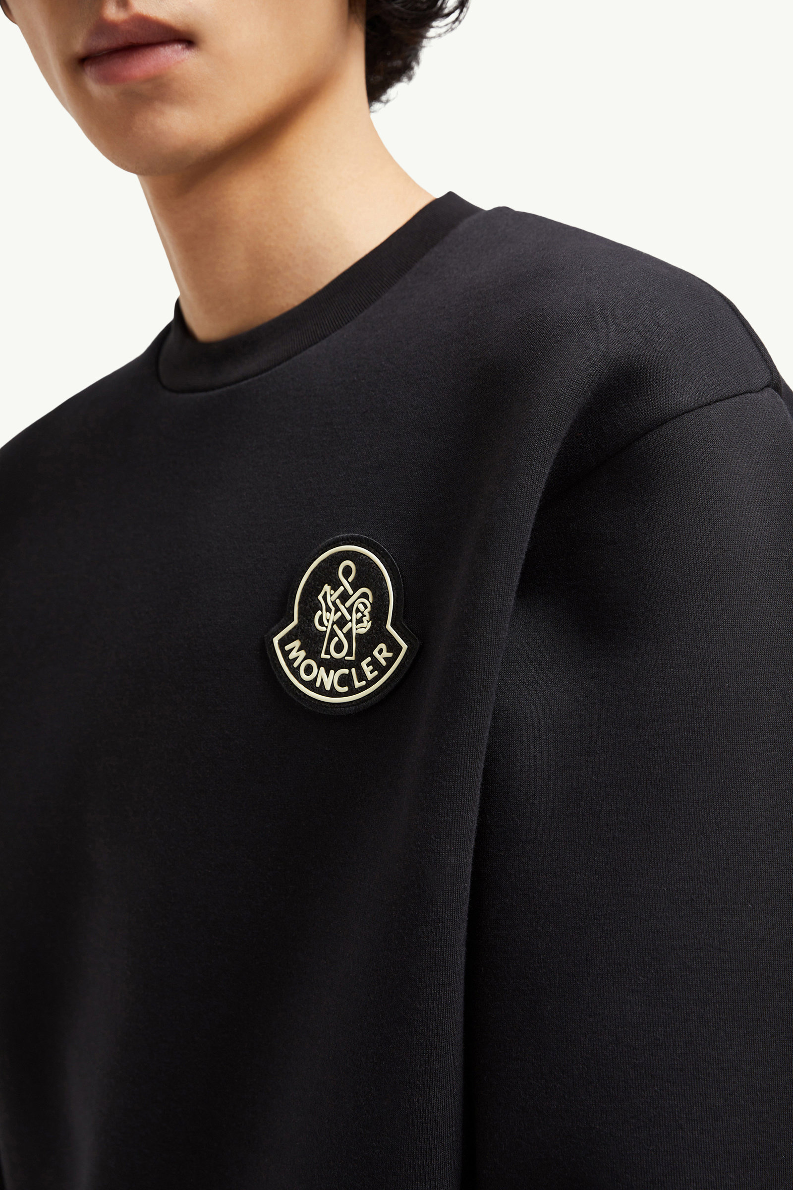 Year of the Snake Patch Neoprene Sweatshirt Men Black Moncler 5