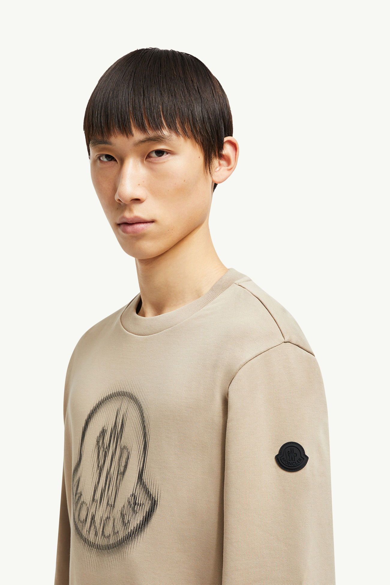 模糊標誌衛衣 男士 淺米色 Moncler 1