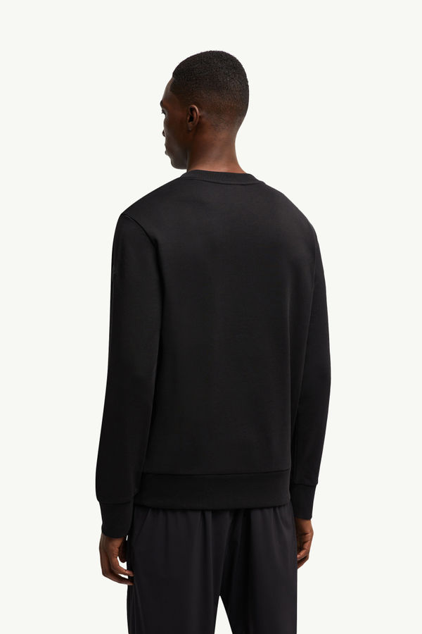 Blurred Logo Sweatshirt Men Black Moncler 4
