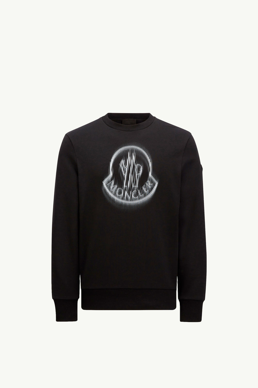 Blurred Logo Sweatshirt Men Black Moncler 2