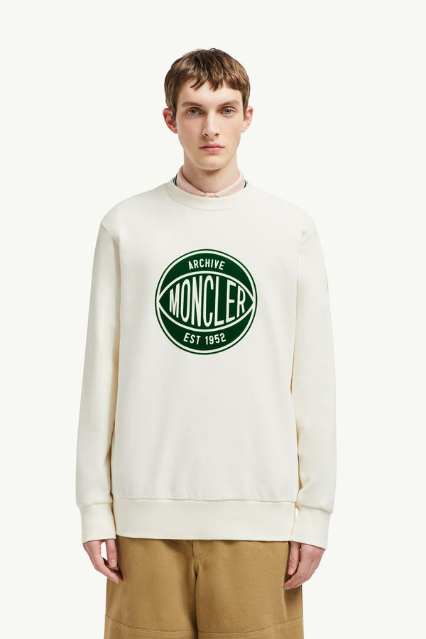 Sweatshirt aus Baumwolle mit Basketball-Logo Herren Weiß Moncler 3