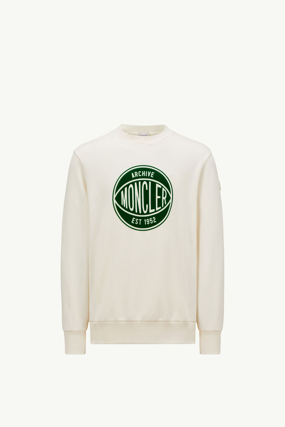 Basketball Logo Cotton Sweatshirt Men White Moncler 2