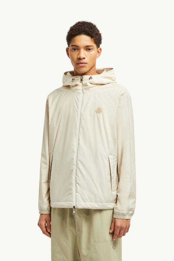 Reversible Fleece Zip-Up Hoodie Men Light Beige Moncler 3