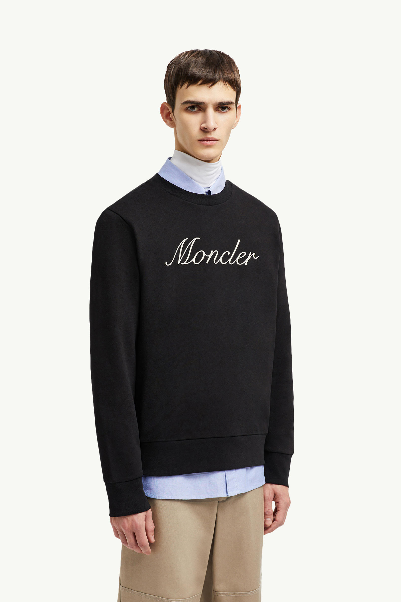 刺繡標誌棉質衛衣 男士 黑色 Moncler 3