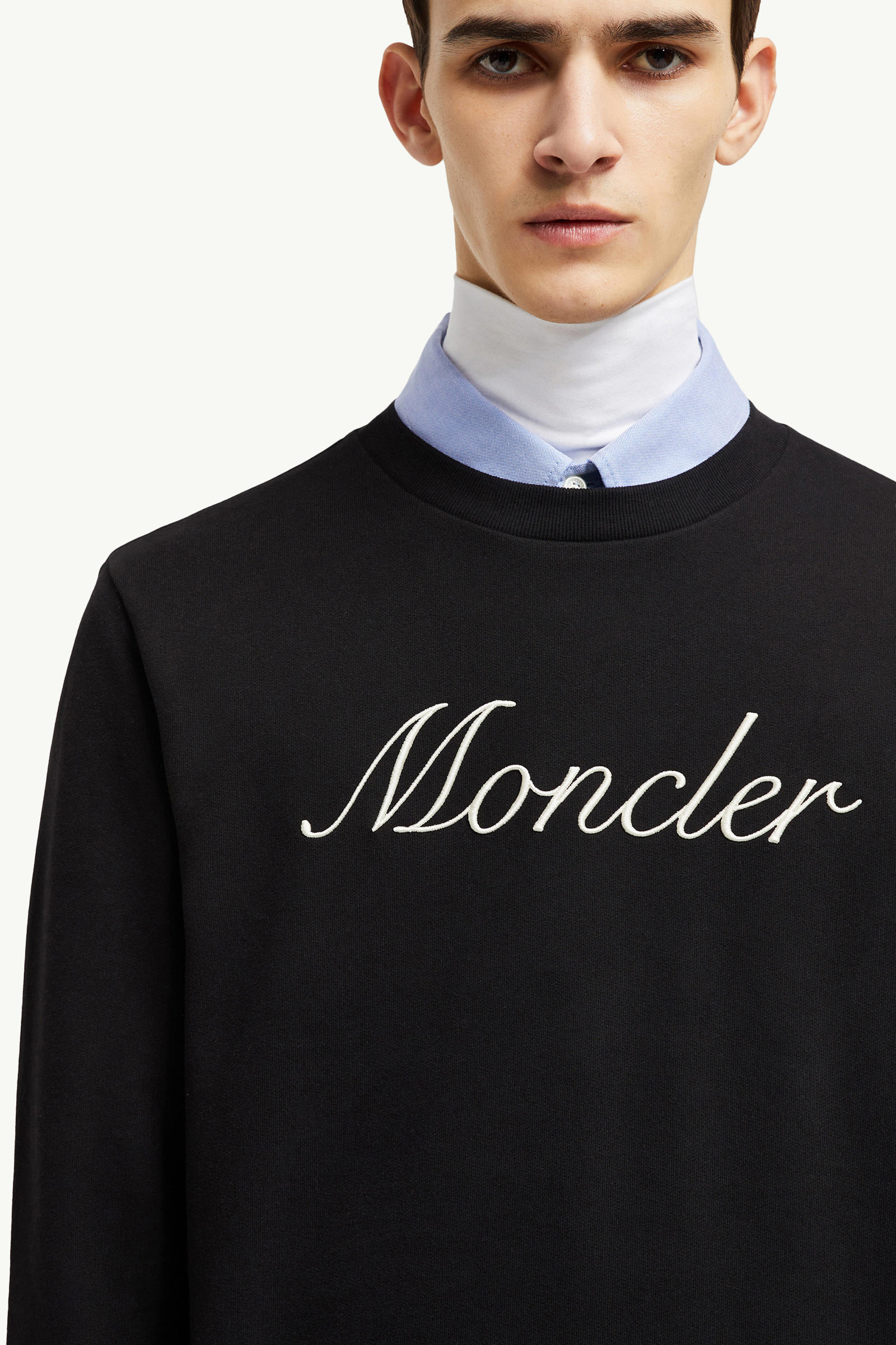 刺繡標誌棉質衛衣 男士 黑色 Moncler 5