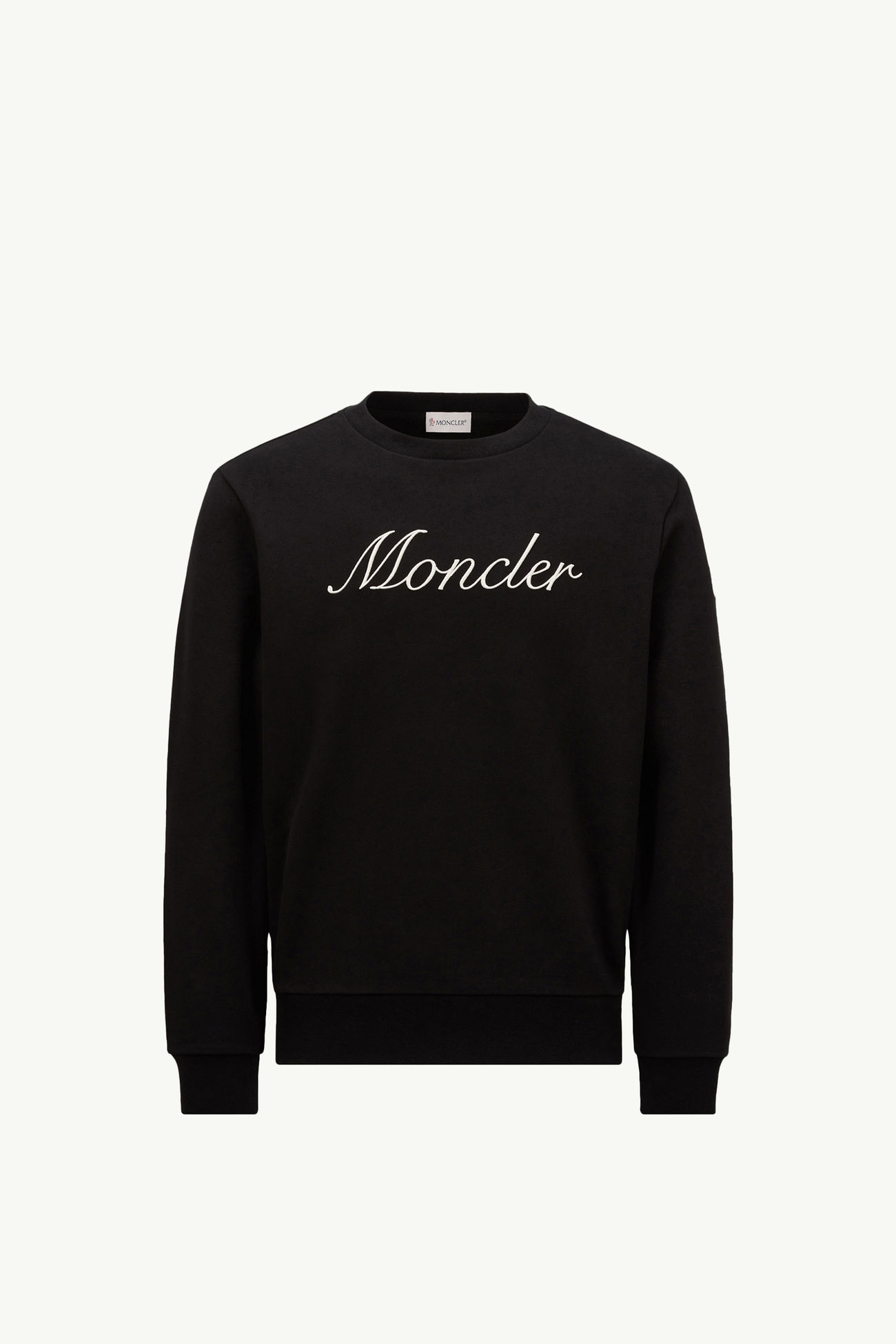 Sweatshirt aus Baumwolle mit gesticktem Logo Herren Schwarz Moncler 2