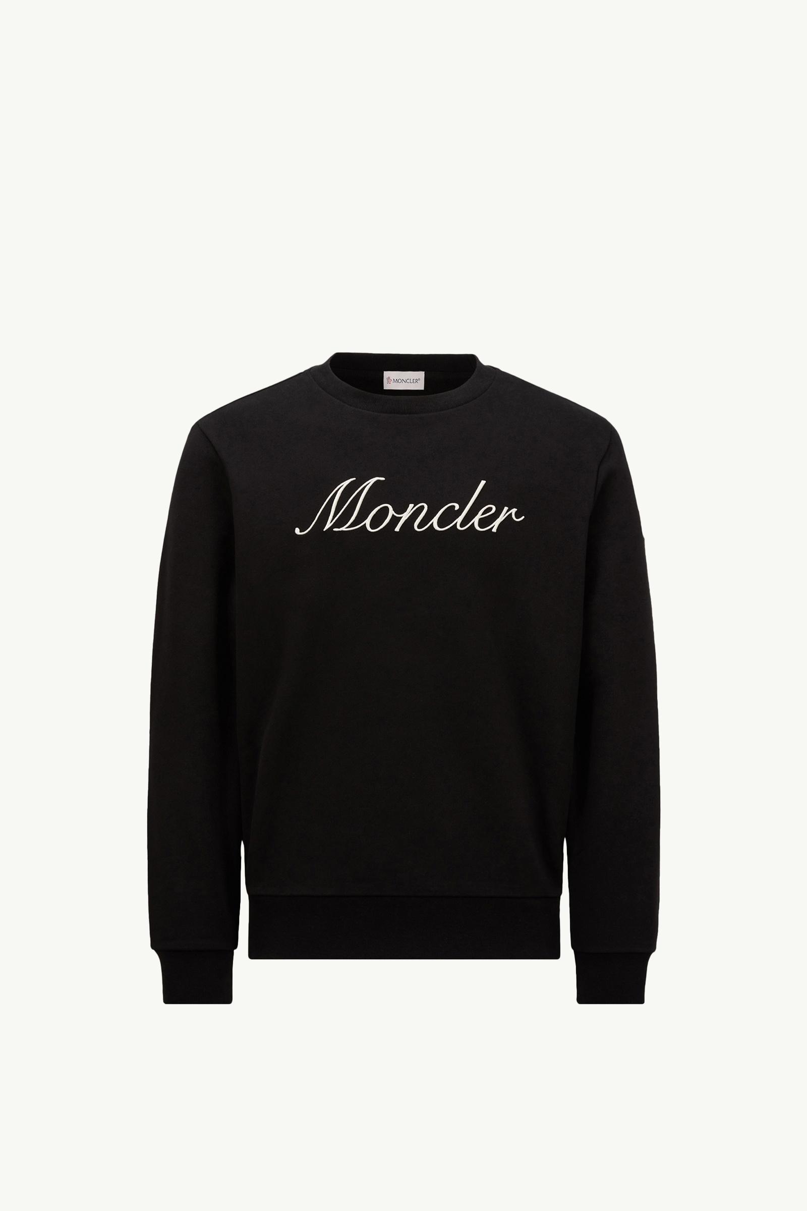 ク*マ様 669 M モンクレール 刺繍 ブラック ロゴスウェット メンズ ブラック スウェットシャツ : Sweatshirts 向けの Men