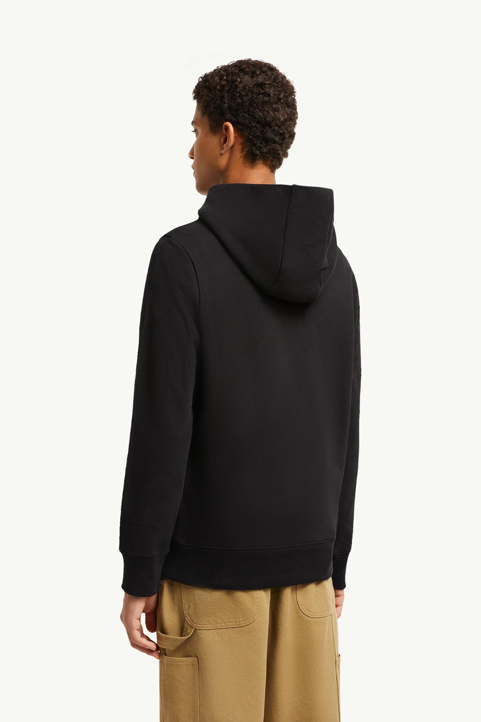 モンクレール　ロゴ　スエット　LOGO PATCH SWEATSHIRT Black Logo Patch Cotton Sweatshirt - Sweatshirts for Men