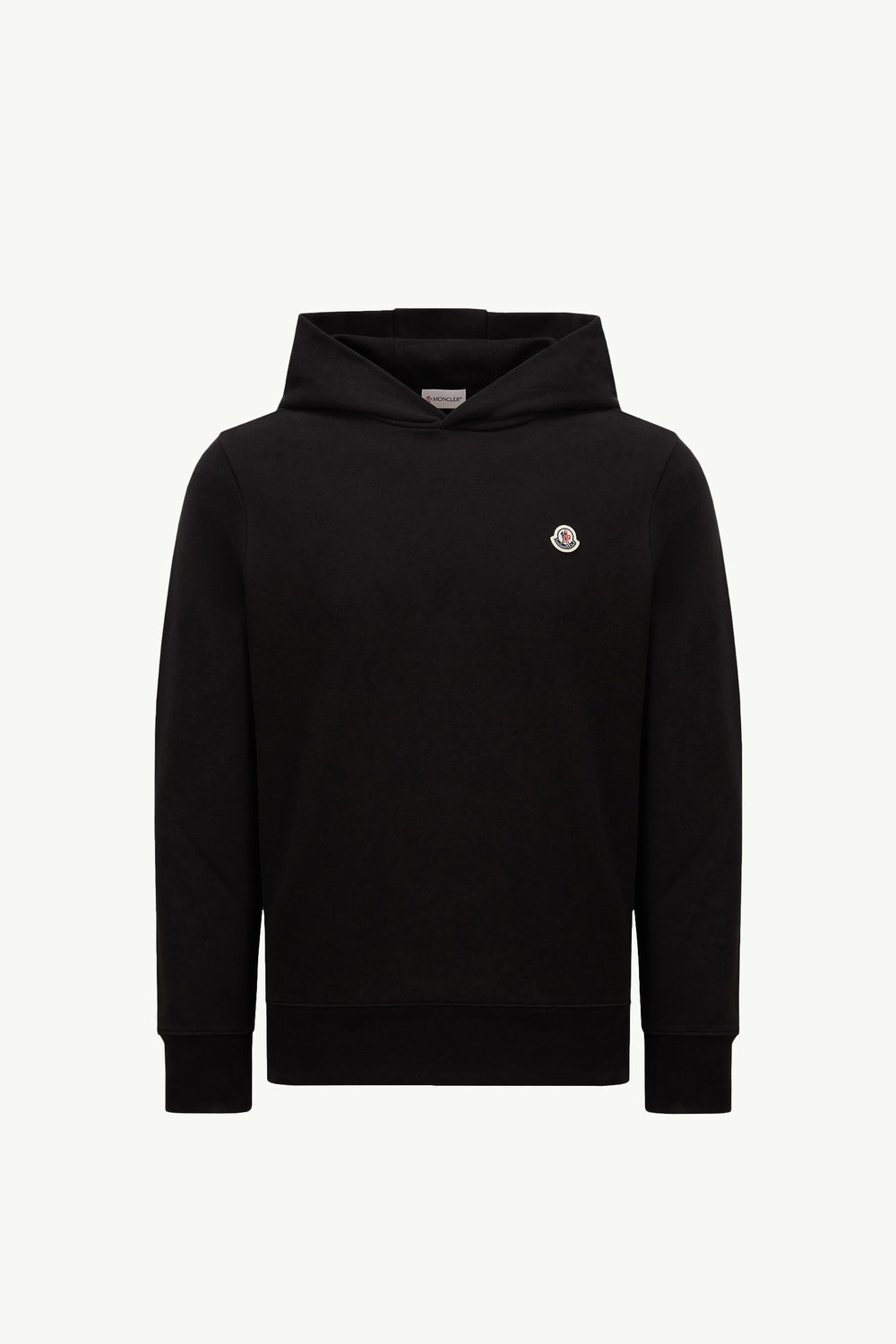 Sweat à capuche en coton à empiècement logo Hommes Noir Moncler 2