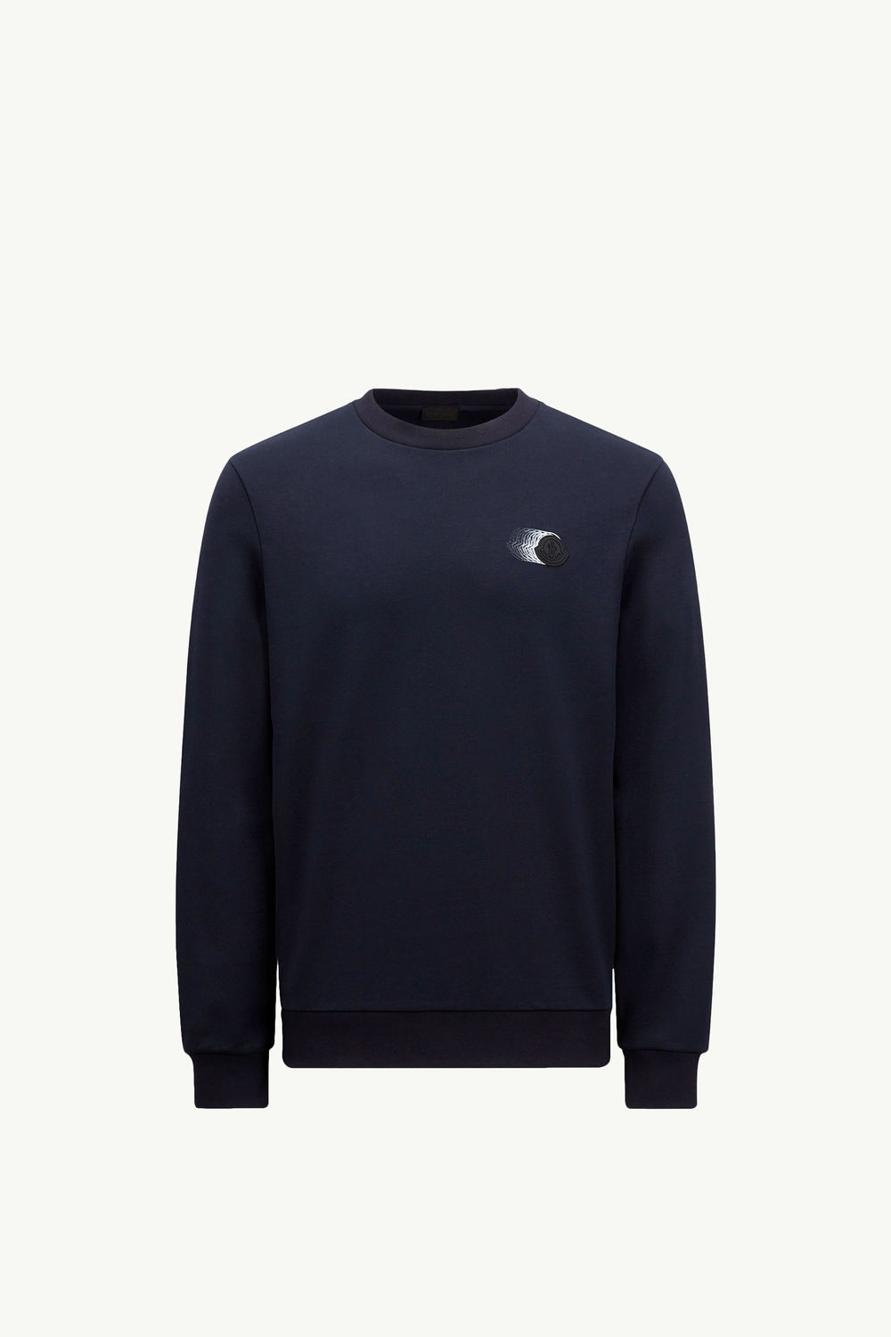 Sweatshirt aus Baumwolle mit verblasstem Logo-Motiv Herren Navyblau Moncler 2