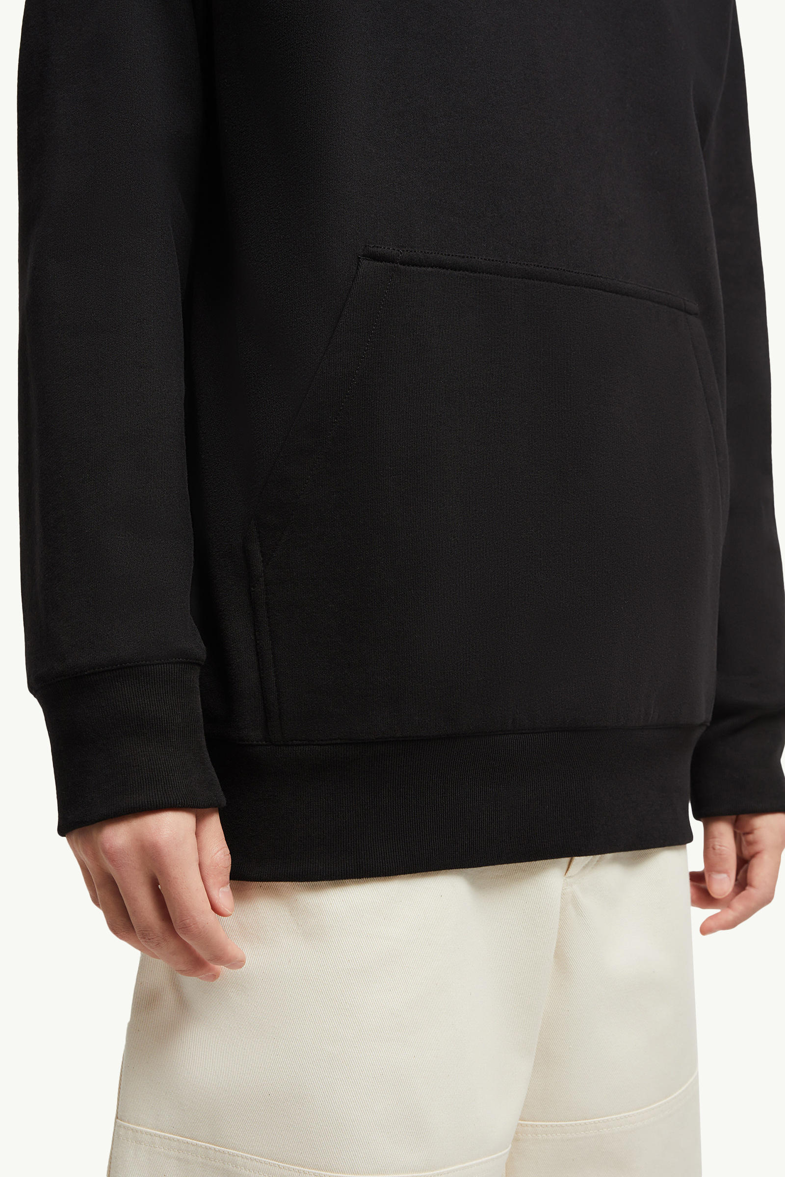 Adjustable Cotton Hoodie Men Black Moncler 5